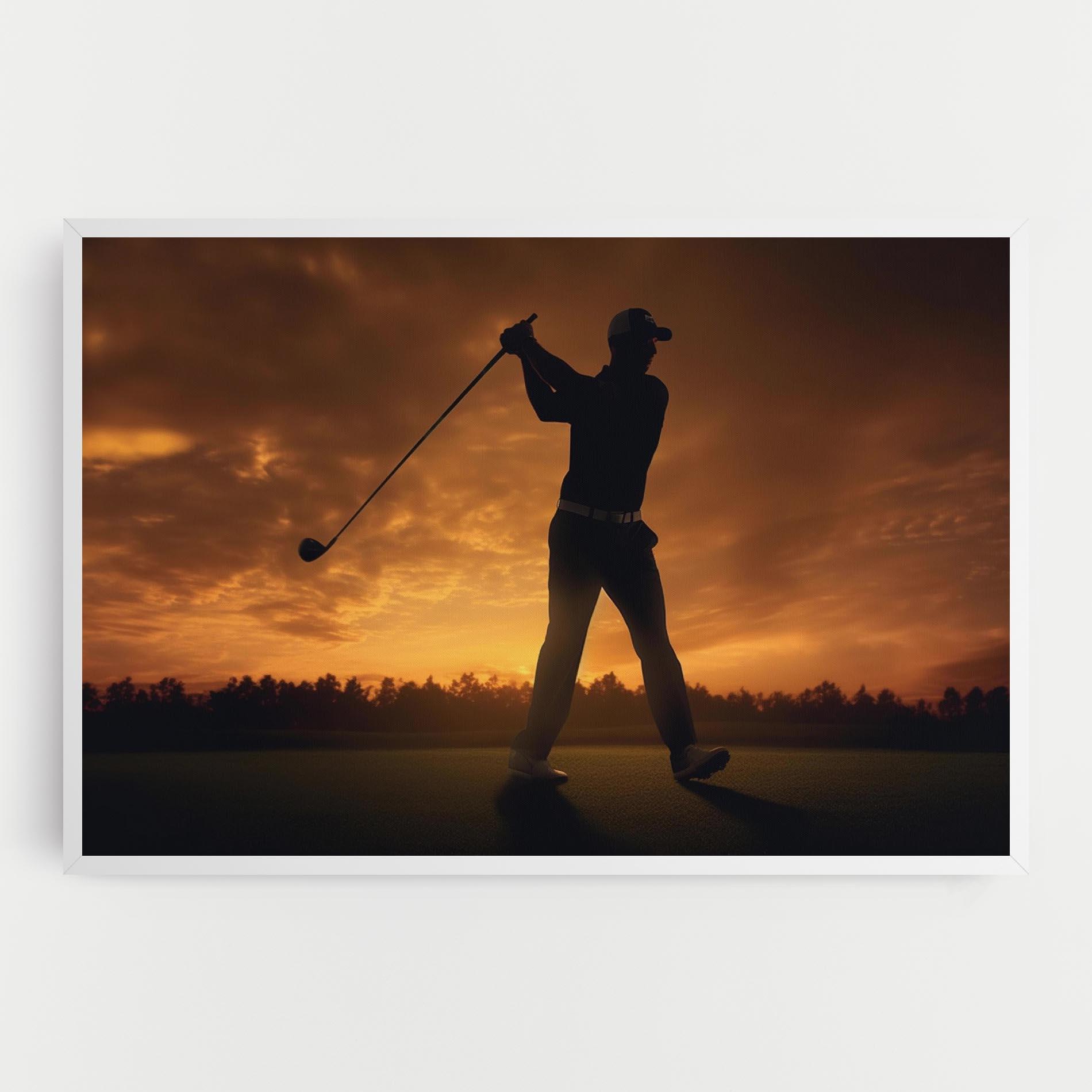 Картина на платно Golf Course Sunset mockup 0