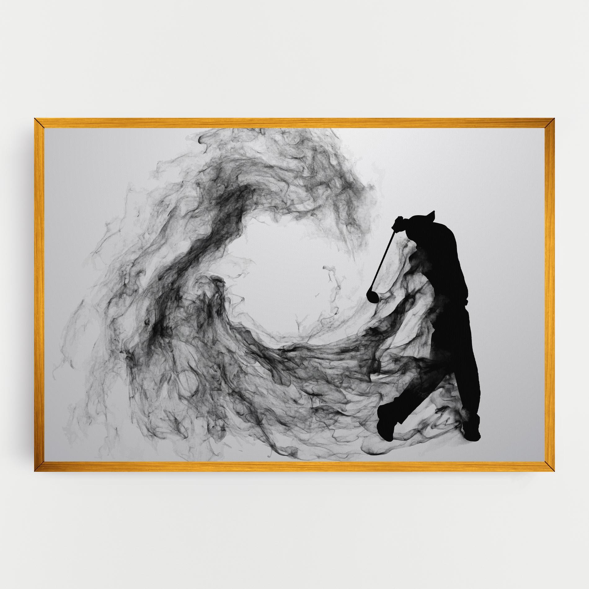 Картина на платно Black Smoke Golf mockup 0