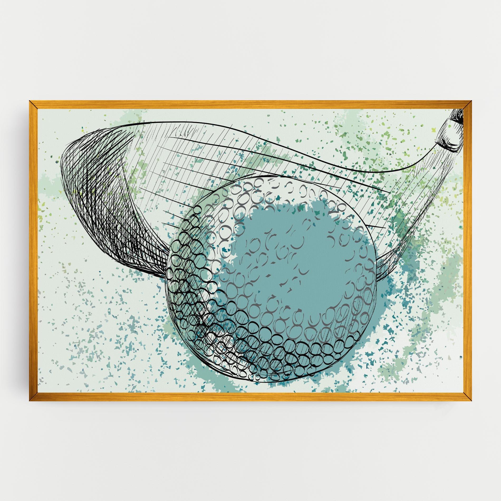 Картина на платно Blue Golf mockup 0