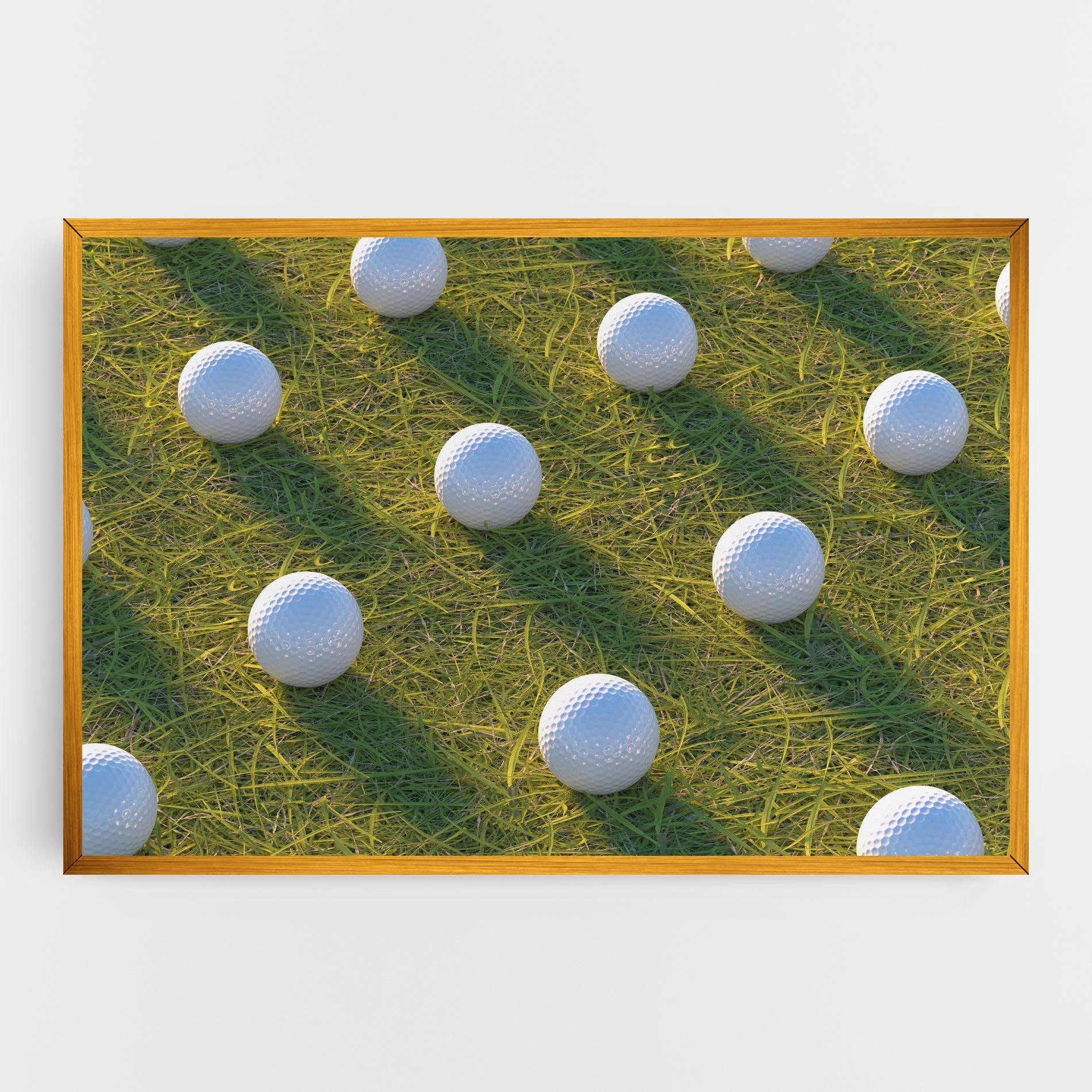 Картина на платно Golf Ball On Grass mockup 0