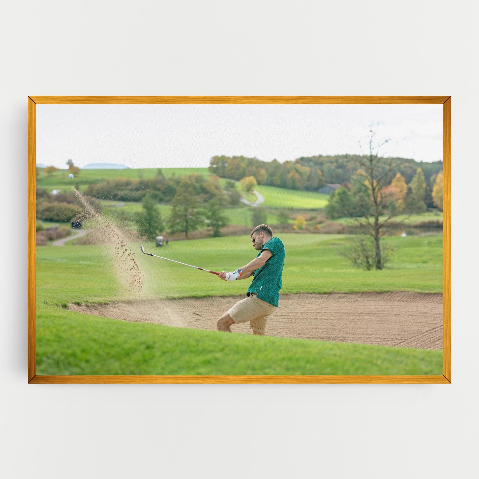 Green Tshirt Golf Player mockup 0