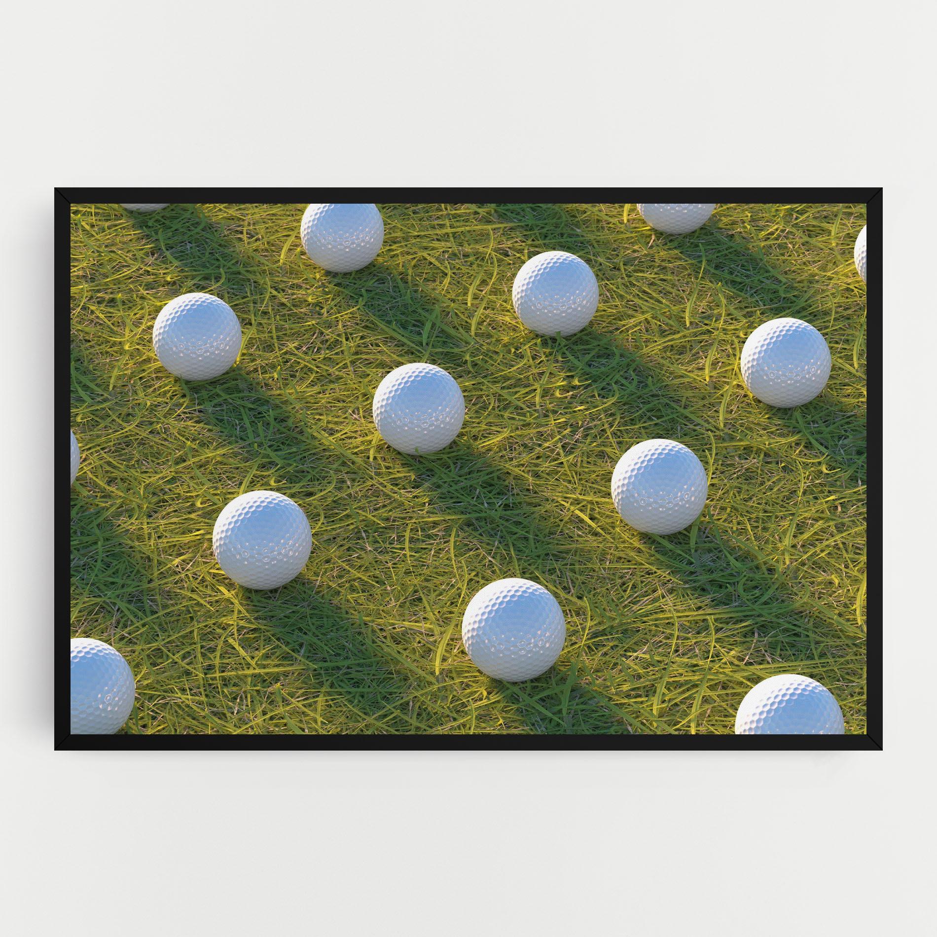 Картина на платно Golf Ball On Grass mockup 0