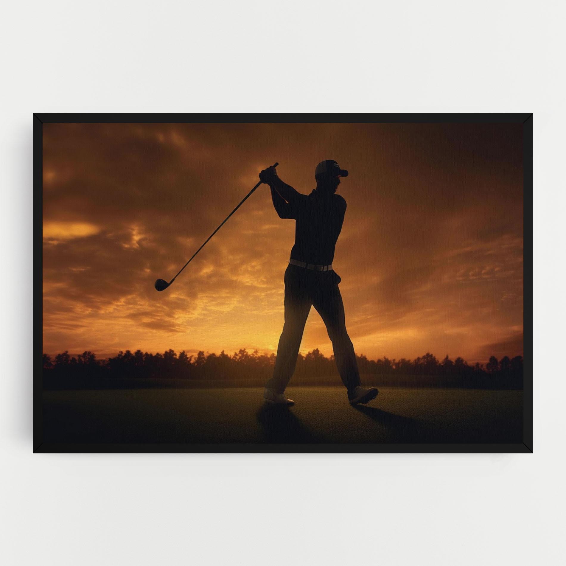 Картина на платно Golf Course Sunset mockup 0