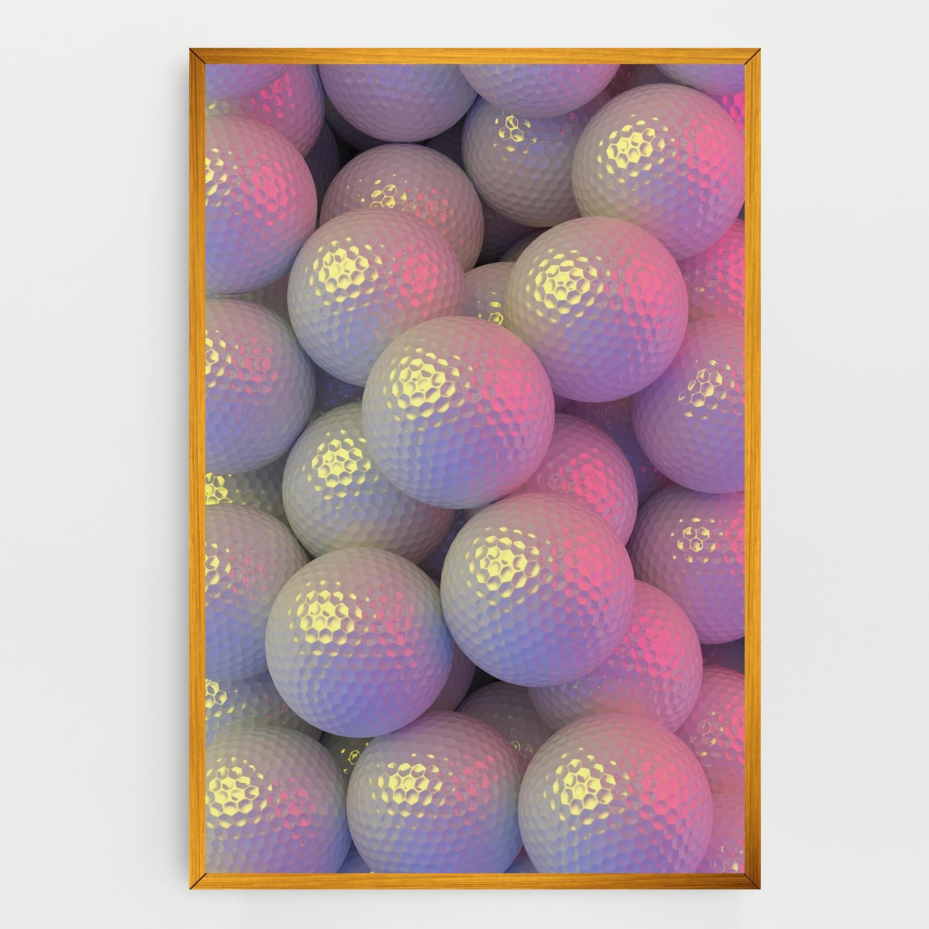 Картина на платно Purple Light Golf Ball mockup 0