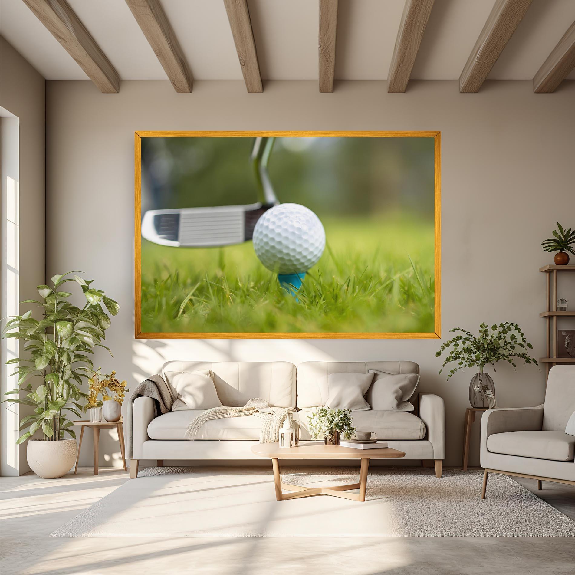 Картина на платно Golf Ball Tee mockup 6