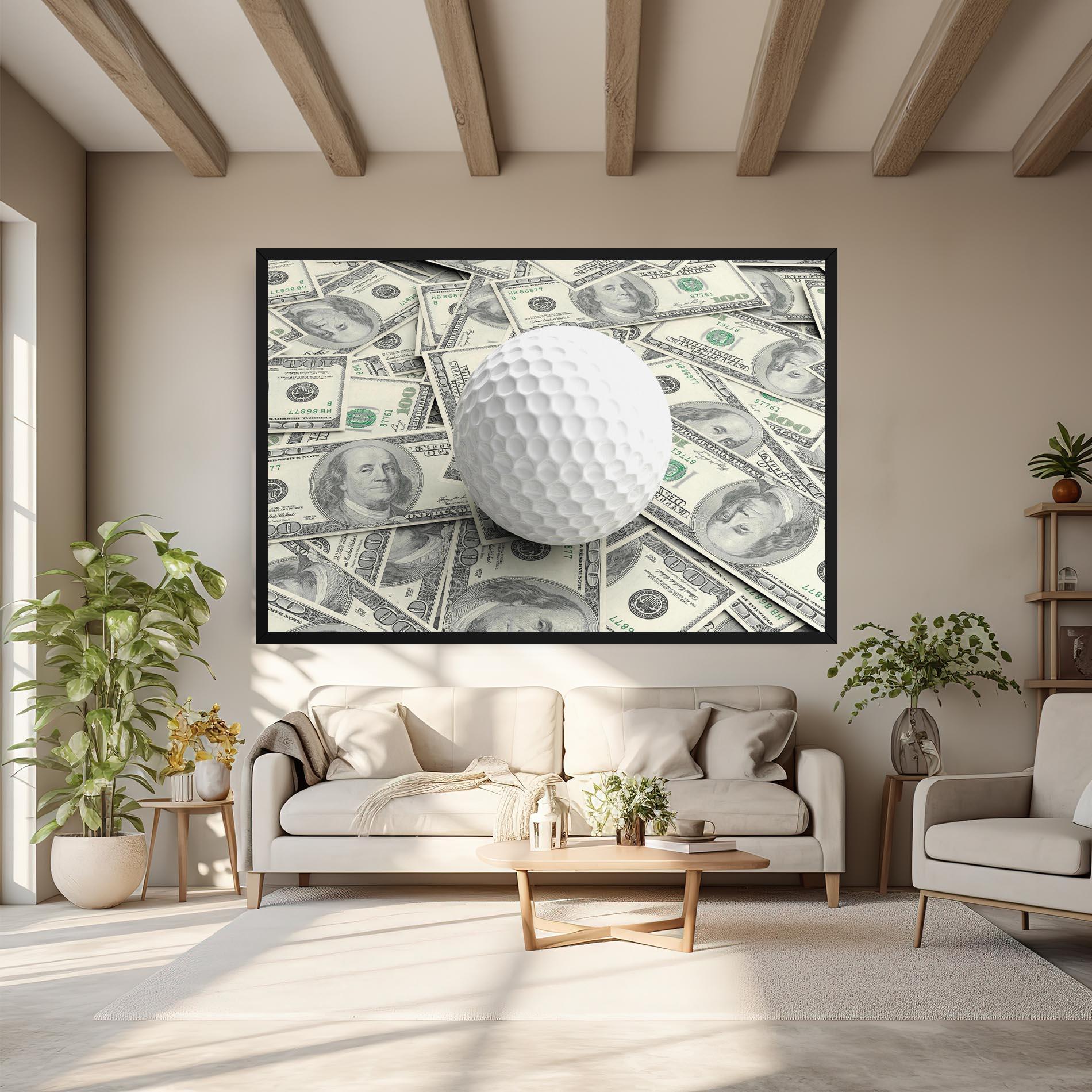 Картина на платно 3d Golf Ball mockup 6