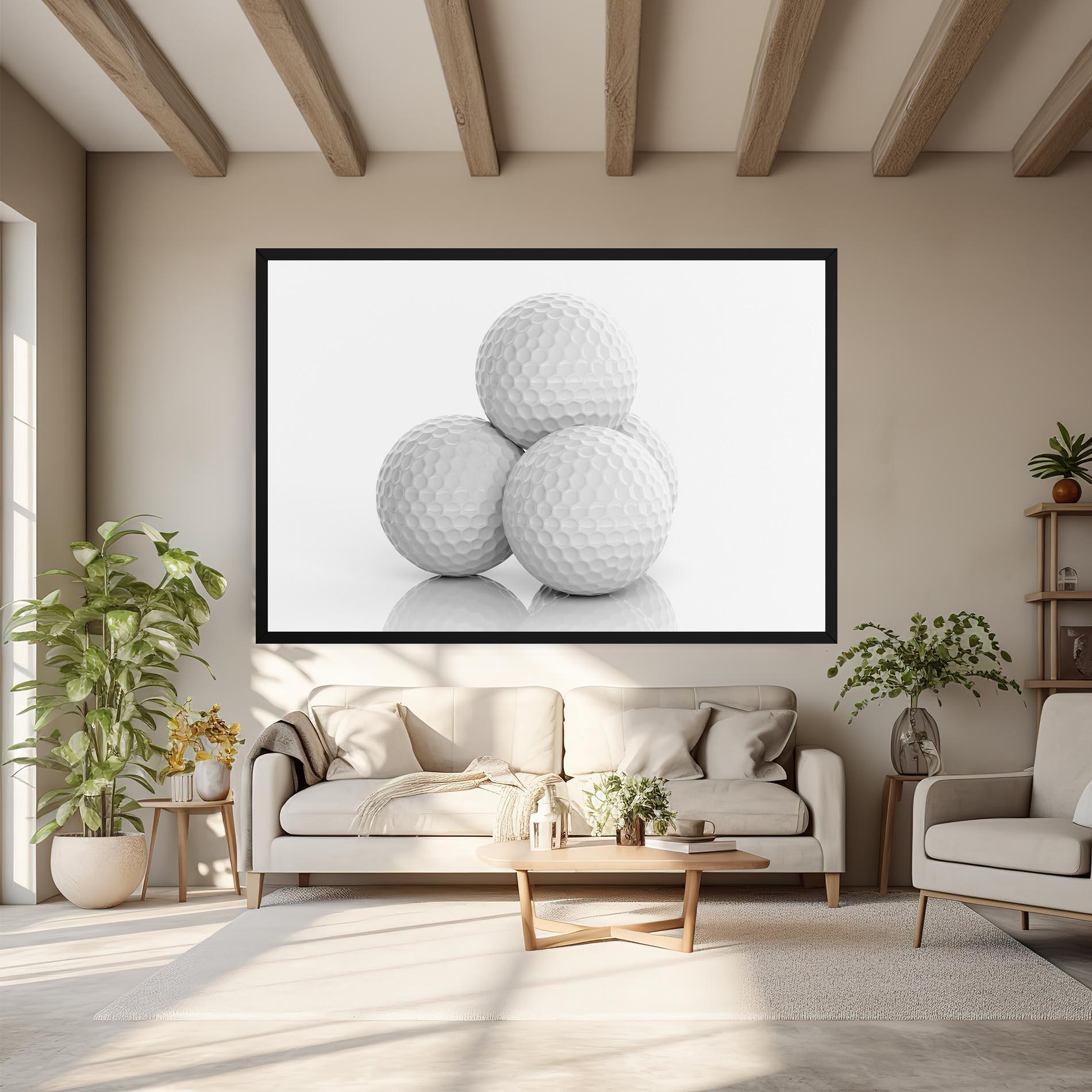 Картина на платно 3d Golf Balls mockup 6