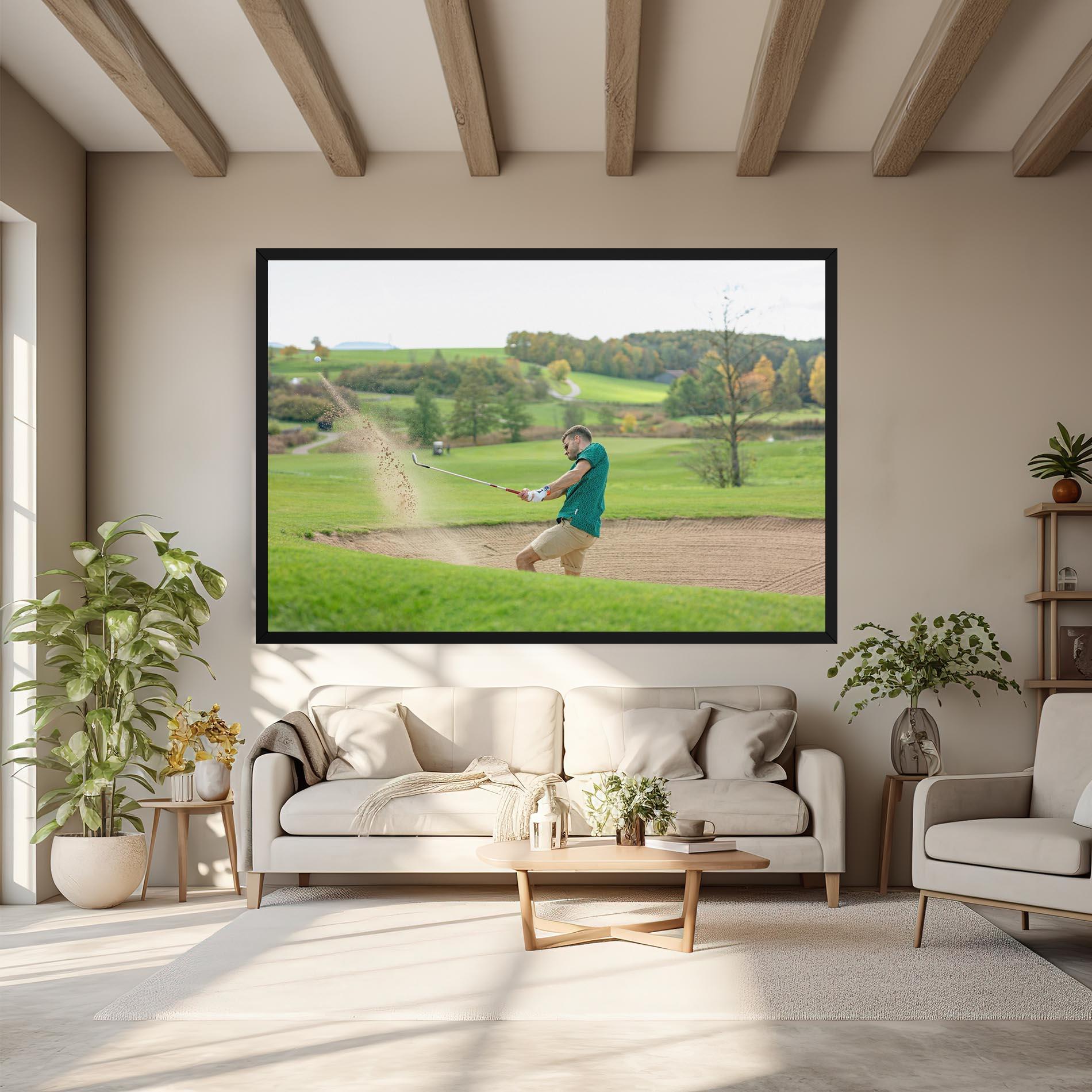 Картина на платно Green Tshirt Golf Player mockup 6