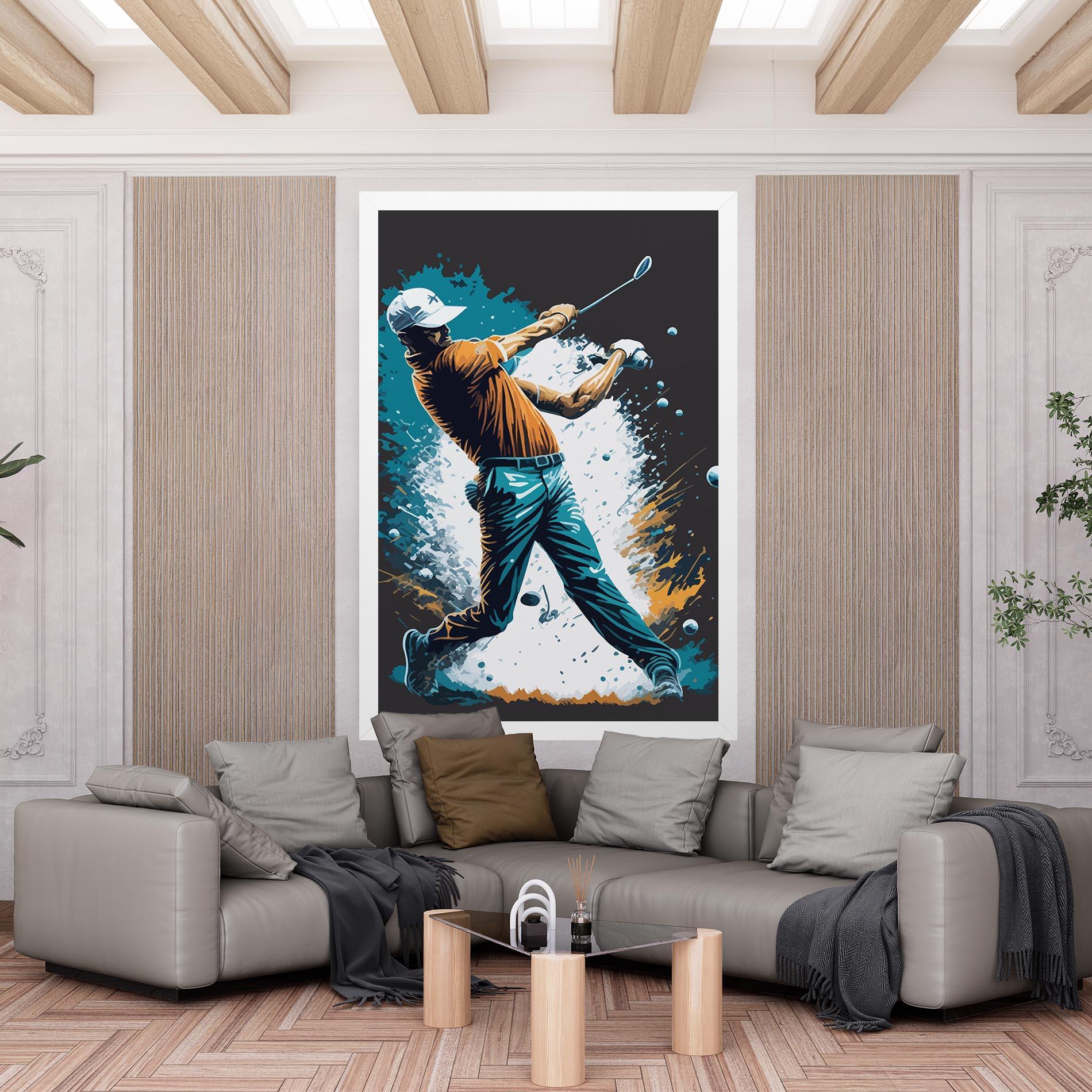 Картина на платно Golf On Grey mockup 6