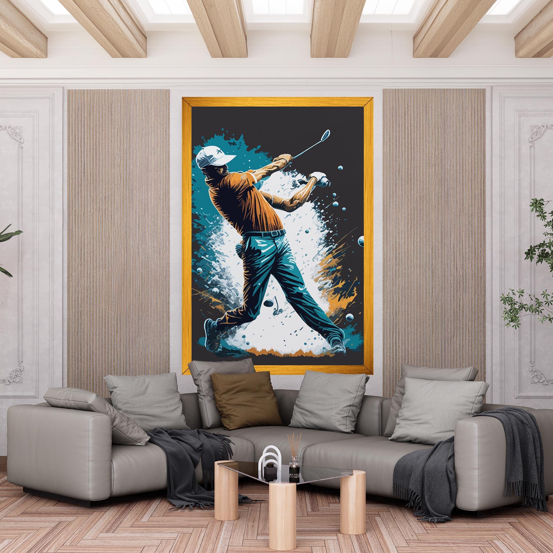 Картина на платно Golf On Grey mockup 6