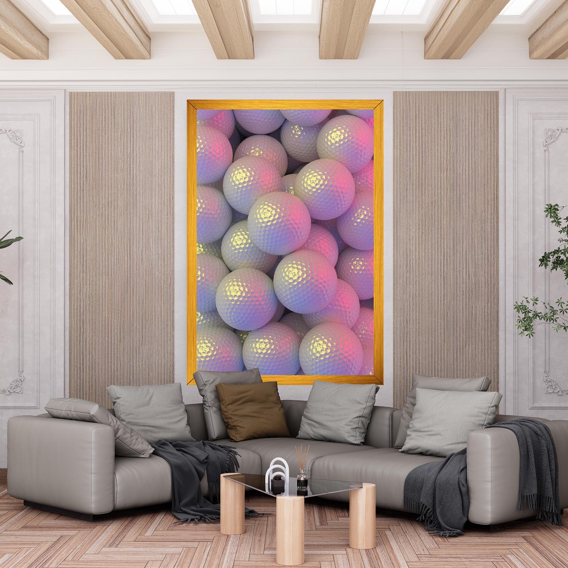 Картина на платно Purple Light Golf Ball mockup 6