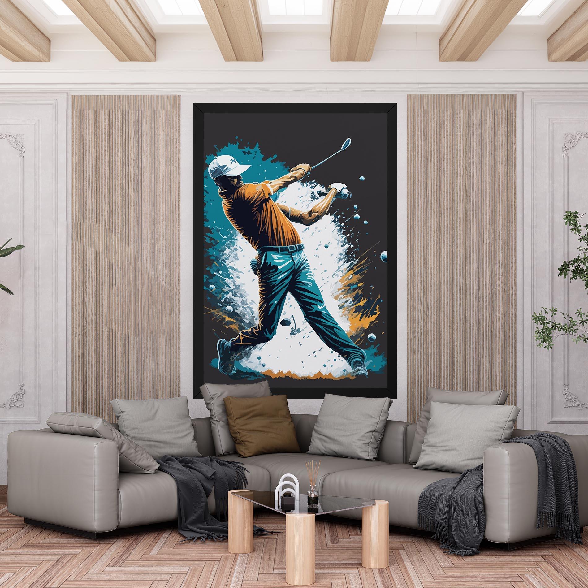 Картина на платно Golf On Grey mockup 6