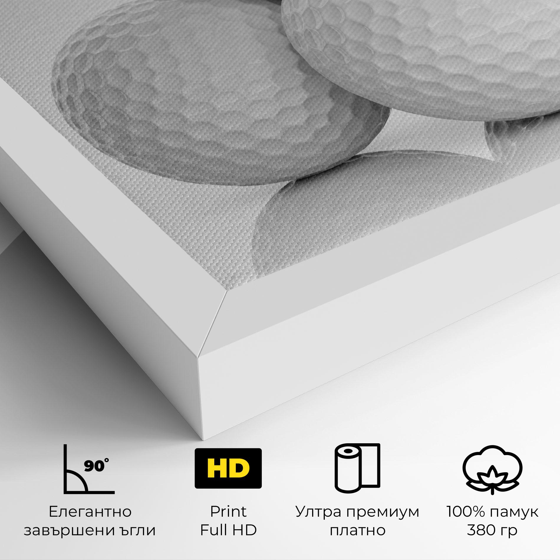 Картина на платно 3d Golf Balls mockup 4
