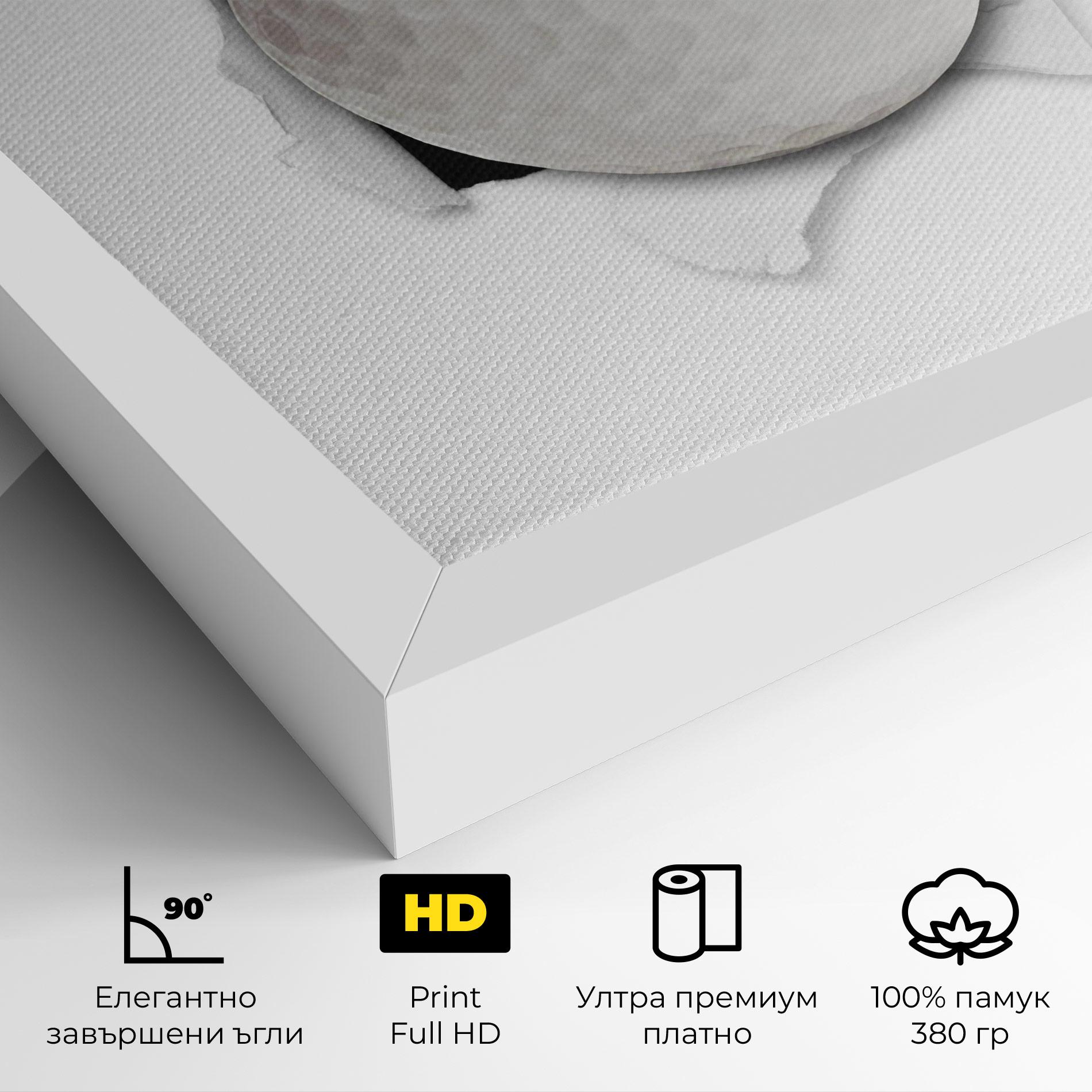 Картина на платно Golf Ball Bursting Hole mockup 4