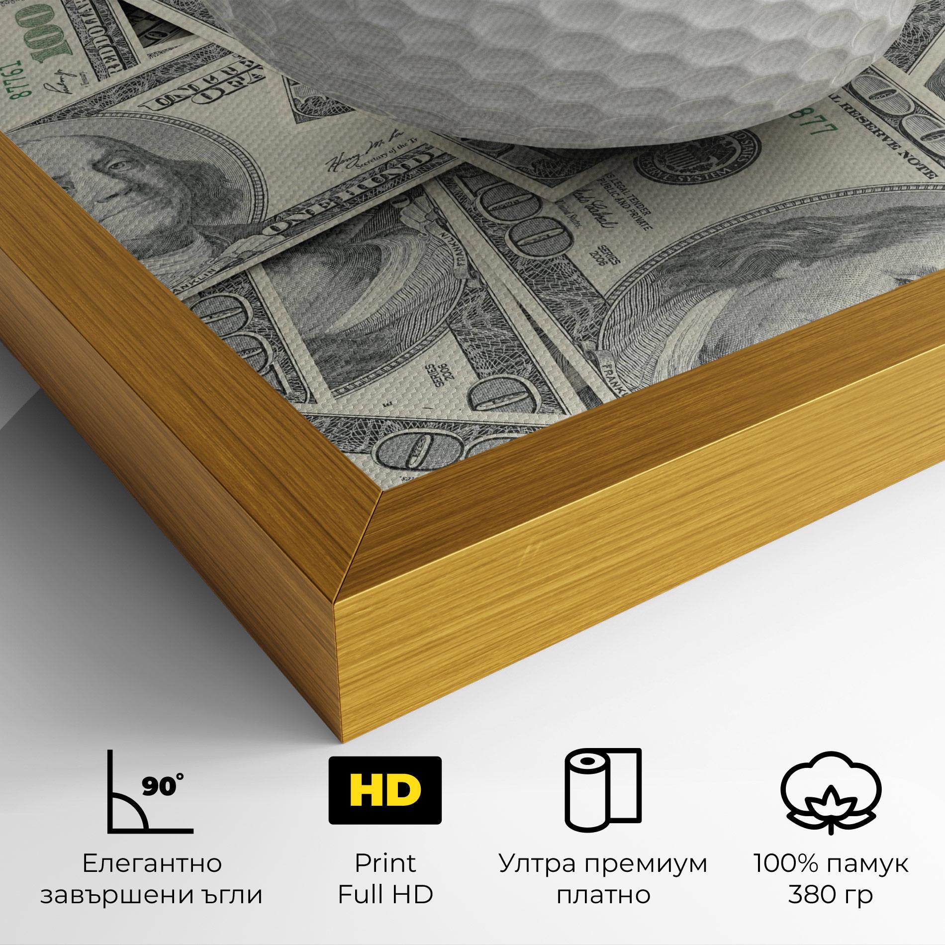 Картина на платно 3d Golf Ball mockup 4