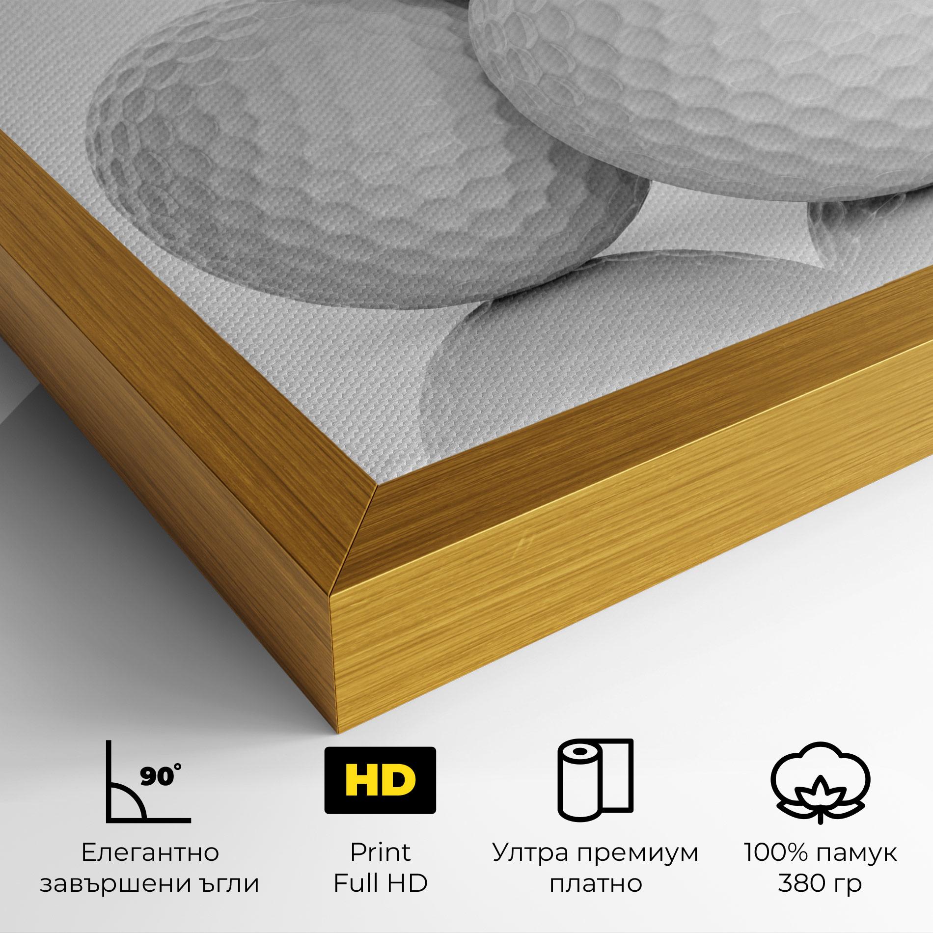 Картина на платно 3d Golf Balls mockup 4