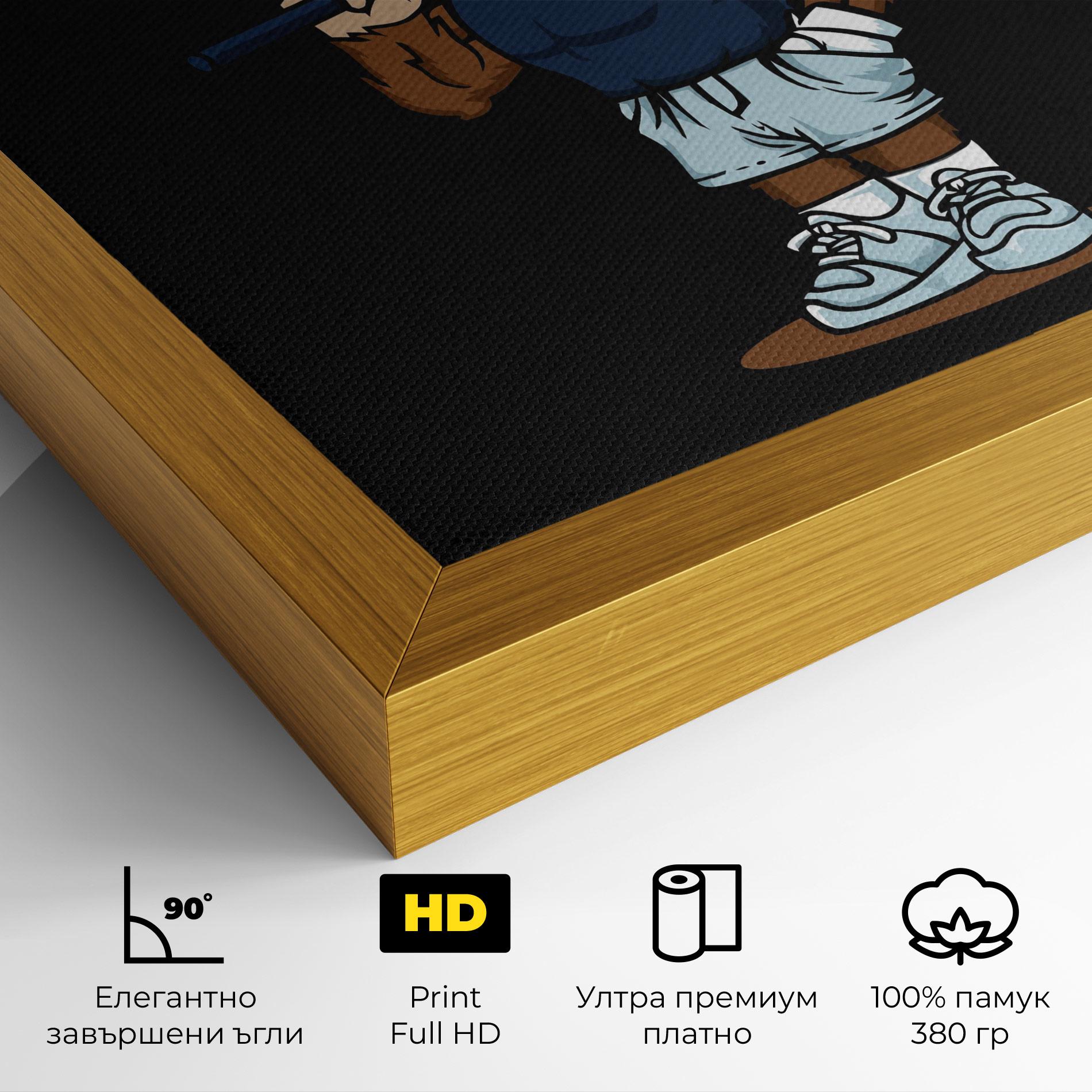 Картина на платно Ape Golf mockup 4