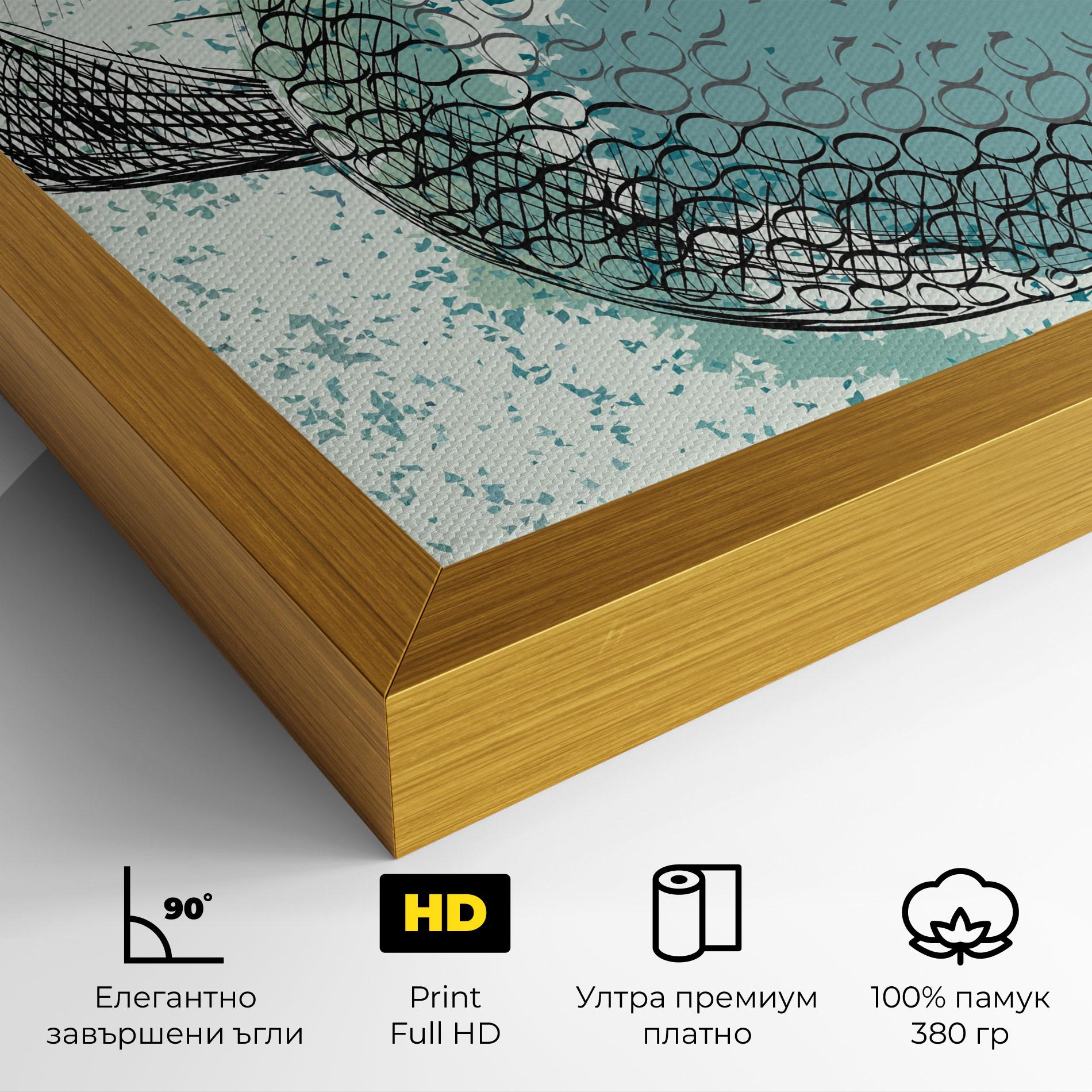 Картина на платно Blue Golf mockup 4