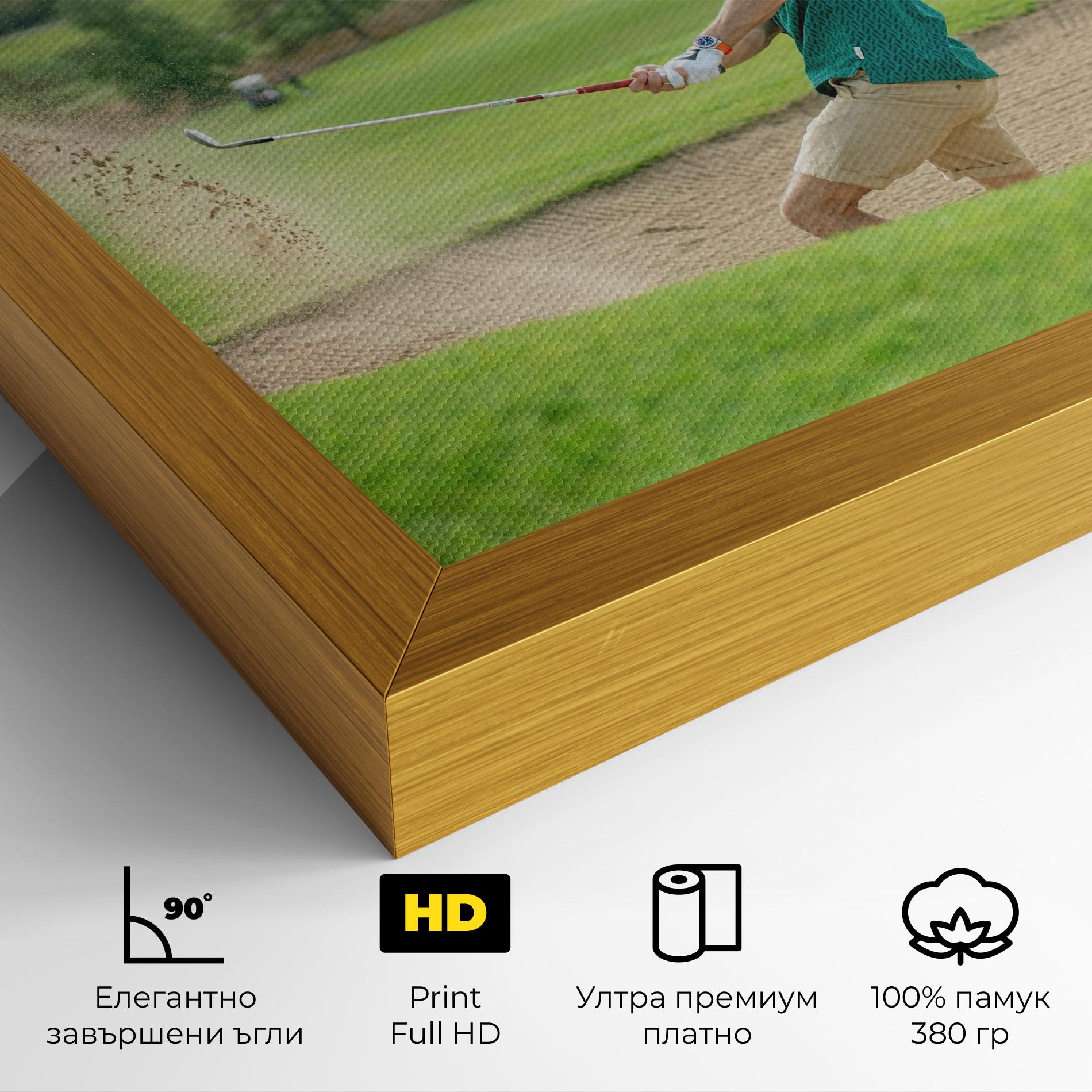 Картина на платно Green Tshirt Golf Player mockup 4