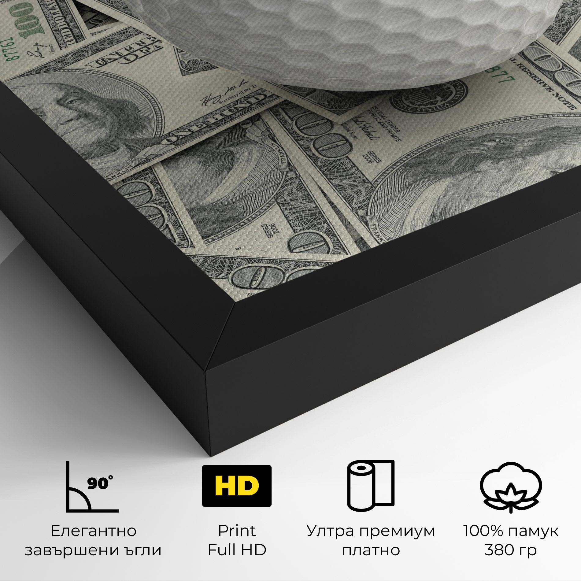 Картина на платно 3d Golf Ball mockup 4