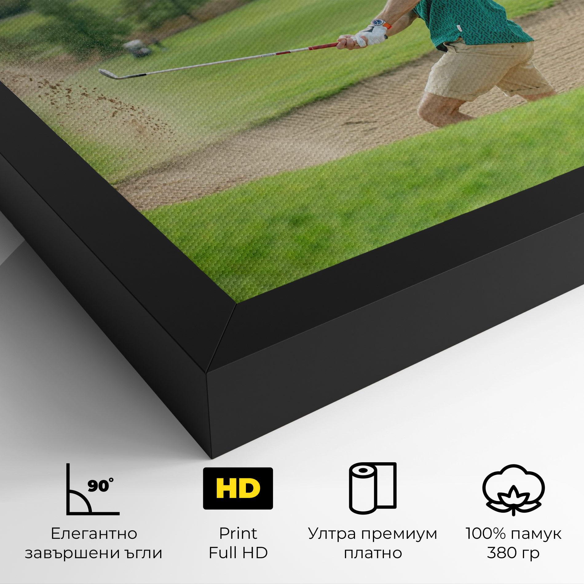 Картина на платно Green Tshirt Golf Player mockup 4