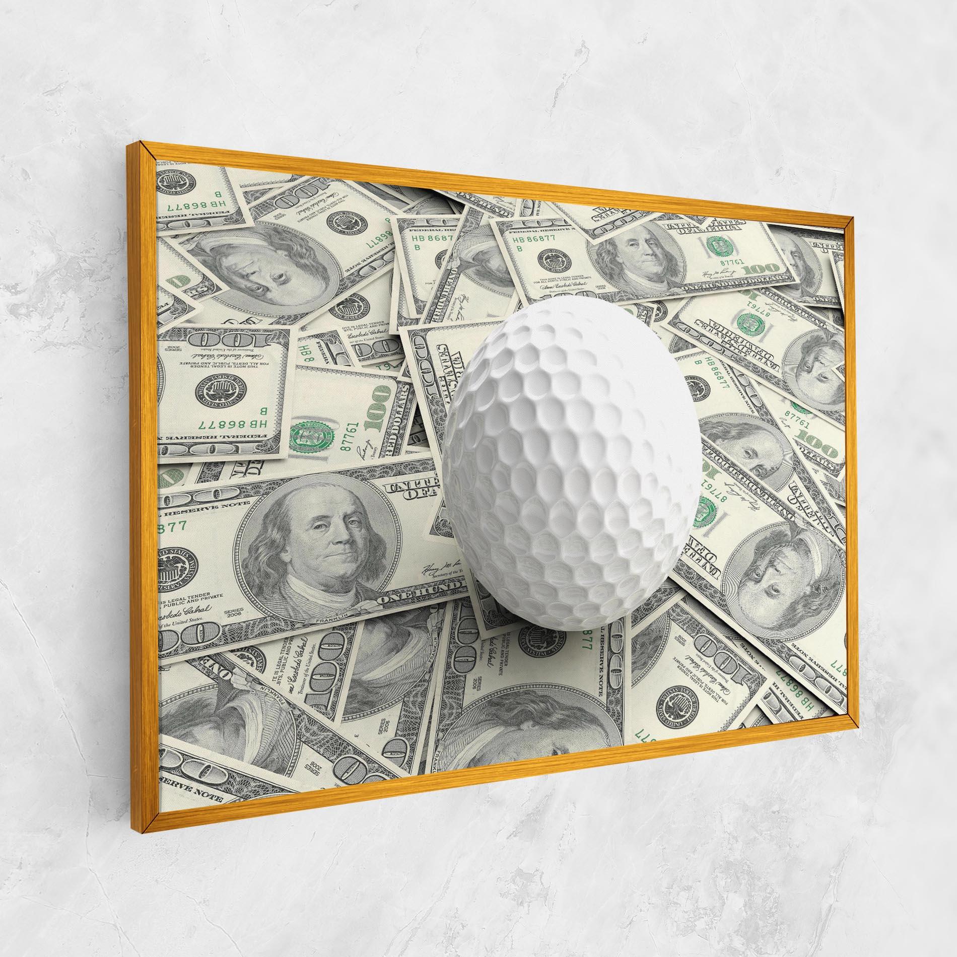 Картина на платно 3d Golf Ball mockup 1
