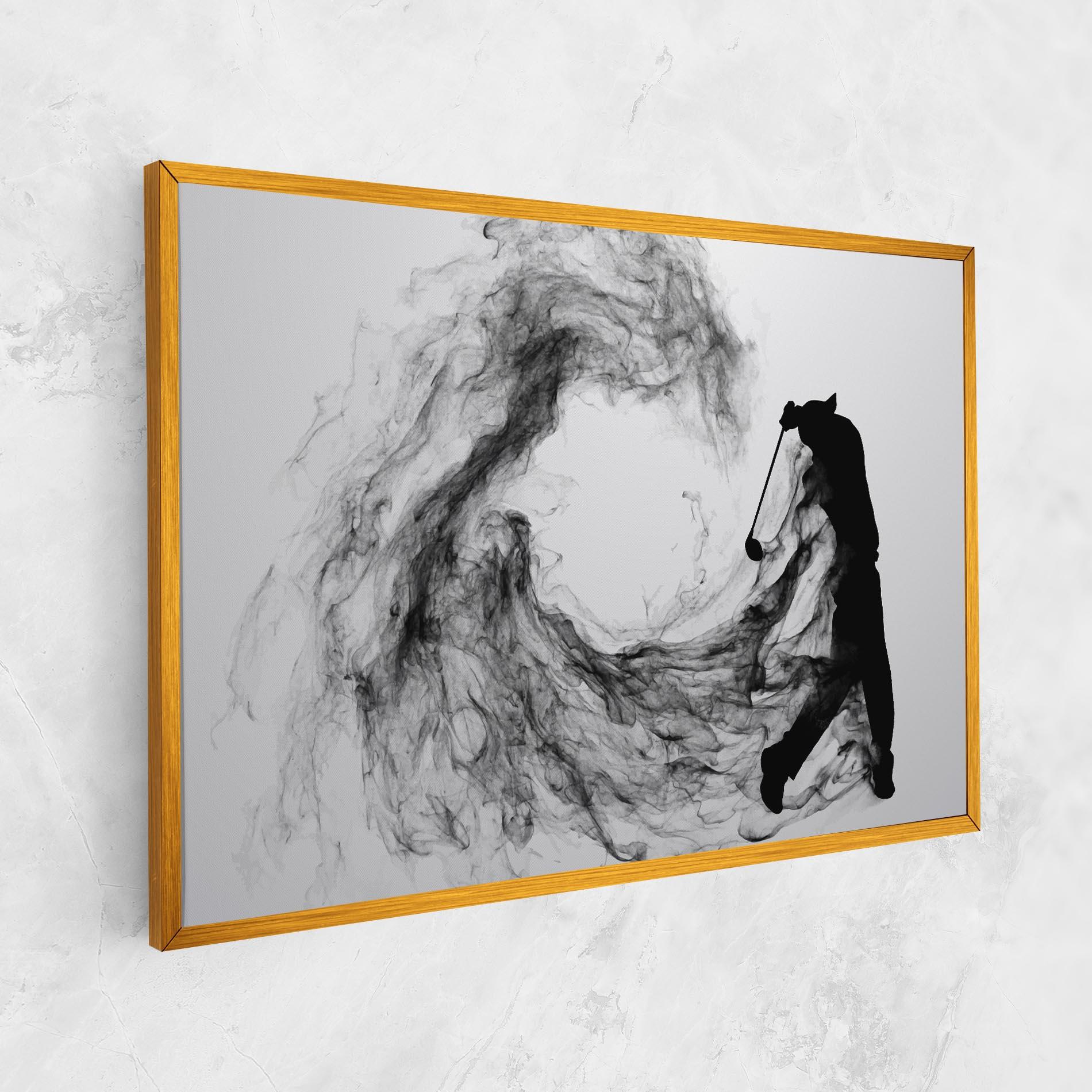 Картина на платно Black Smoke Golf mockup 1