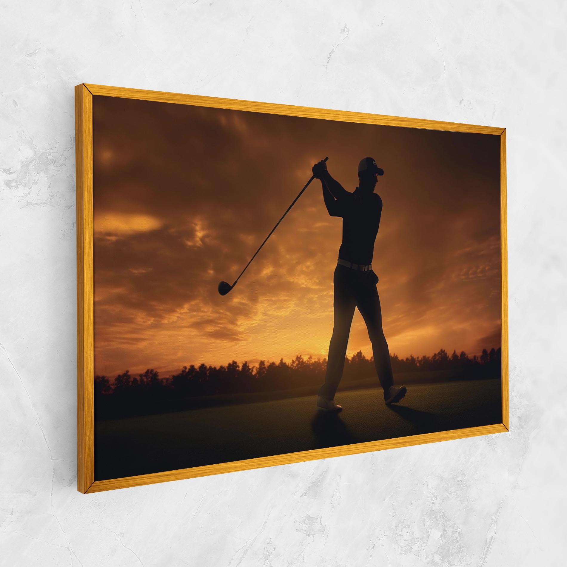 Картина на платно Golf Course Sunset mockup 1