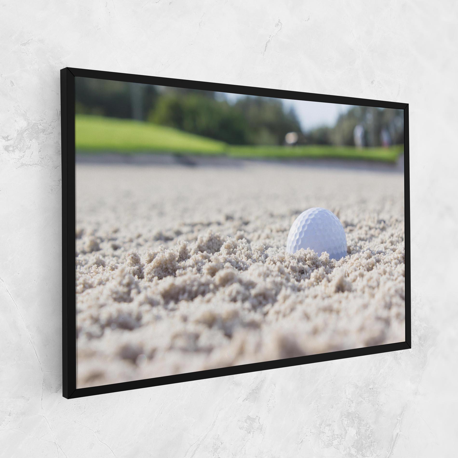 Картина на платно Golf Ball In Sand mockup 1