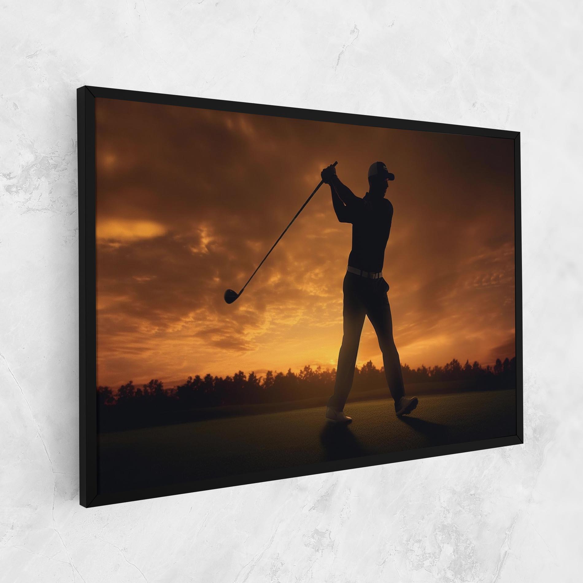 Картина на платно Golf Course Sunset mockup 1