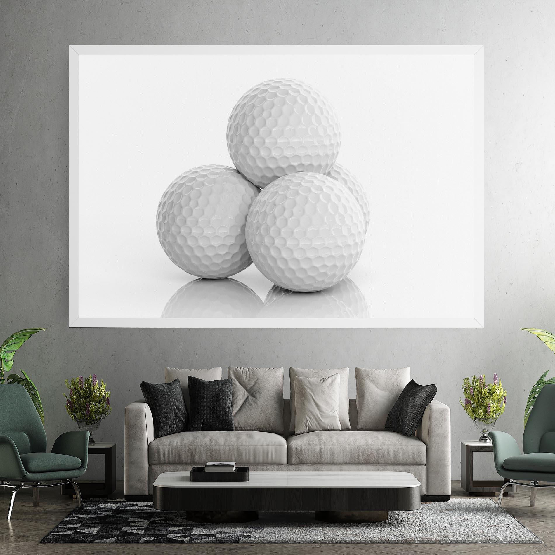 Картина на платно 3d Golf Balls mockup 7