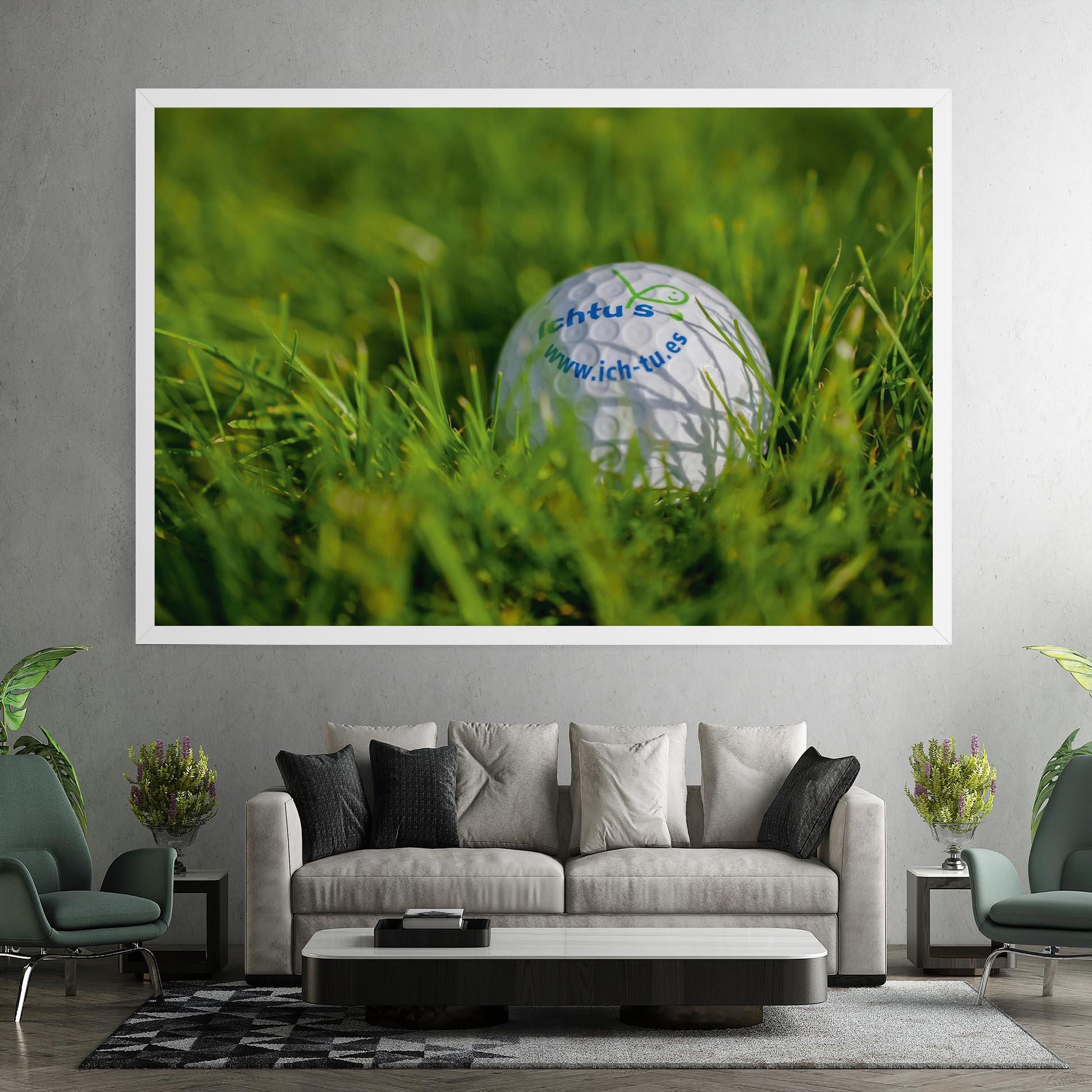 Картина на платно Golf Ball In Grass mockup 7