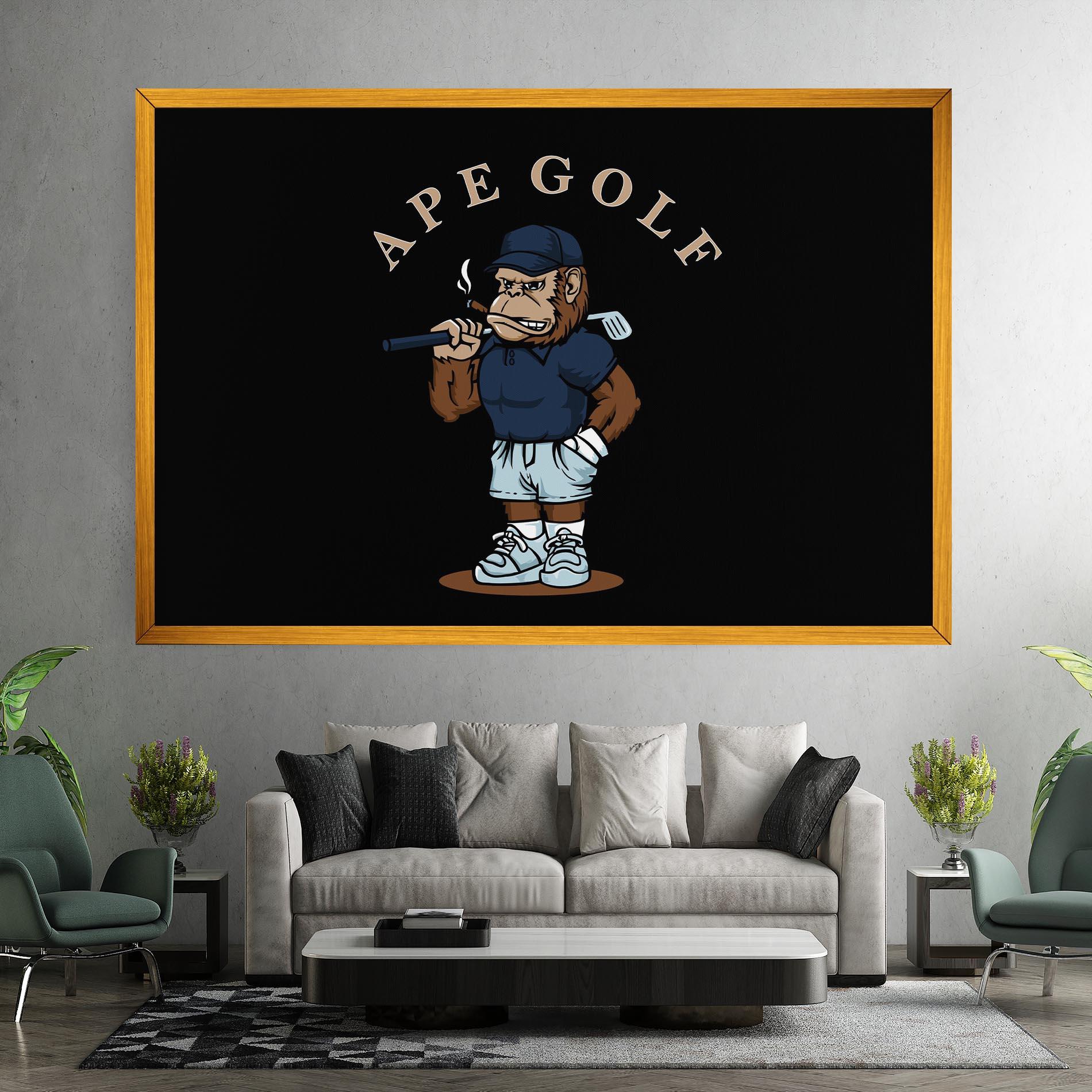 Картина на платно Ape Golf mockup 7