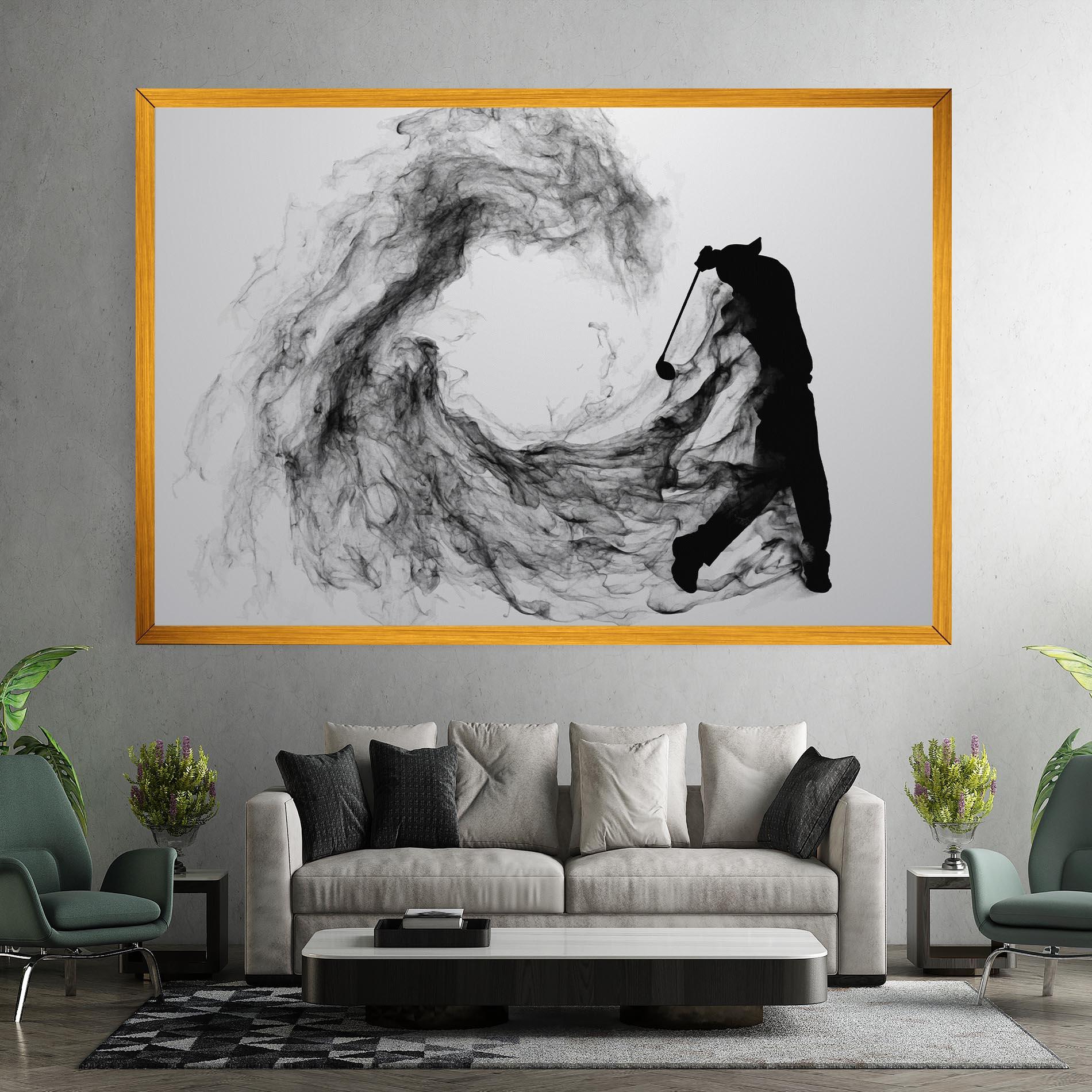 Картина на платно Black Smoke Golf mockup 7