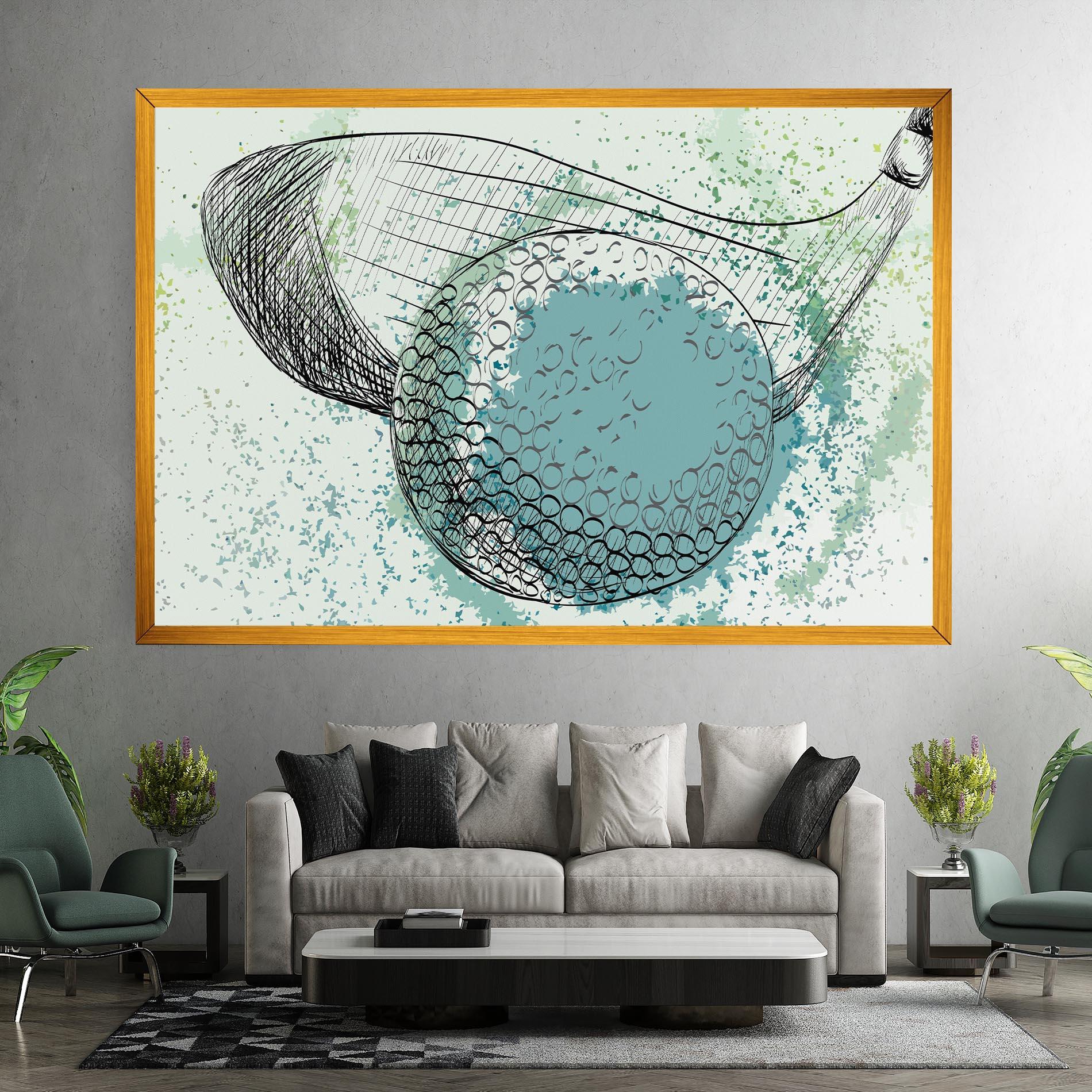 Картина на платно Blue Golf mockup 7