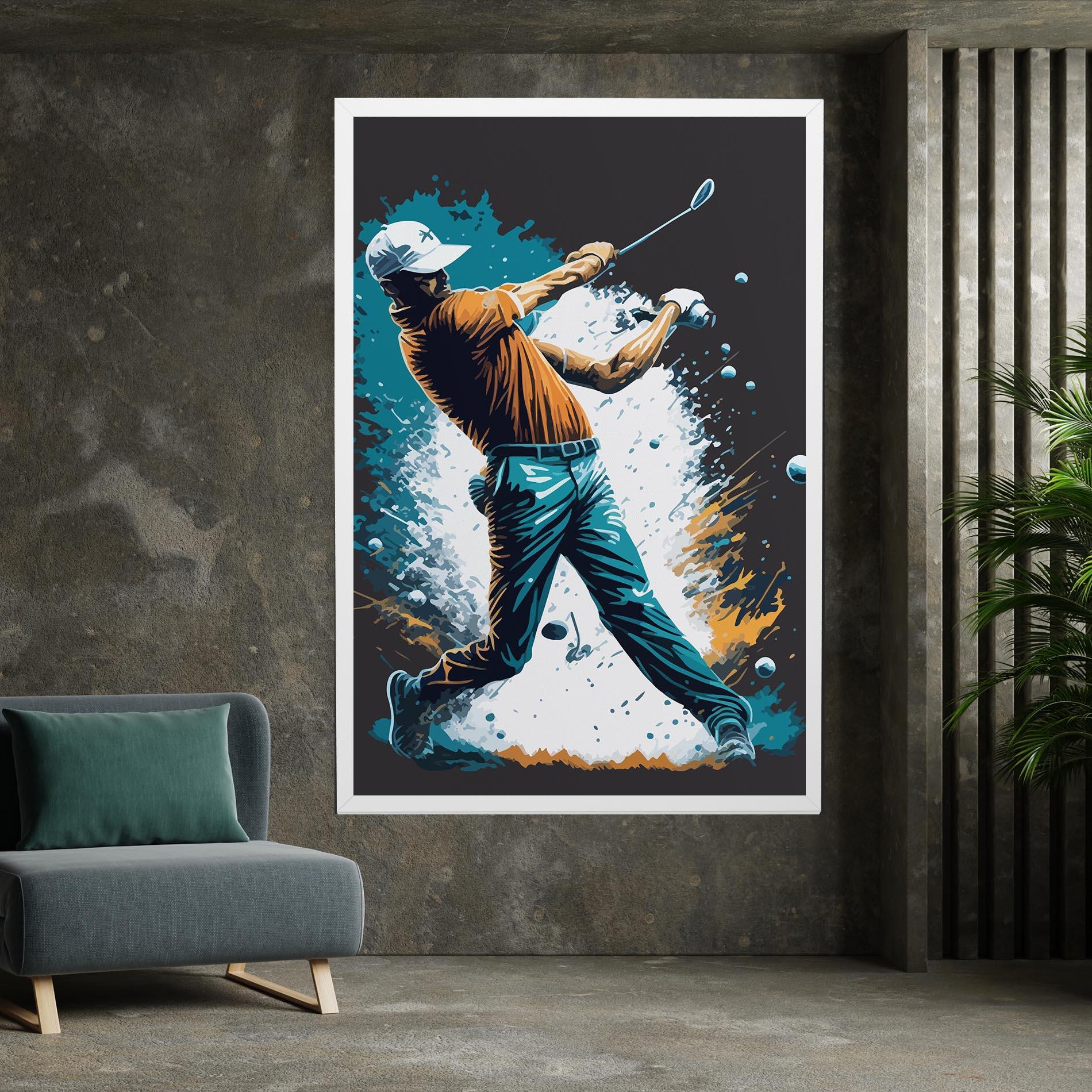 Картина на платно Golf On Grey mockup 7