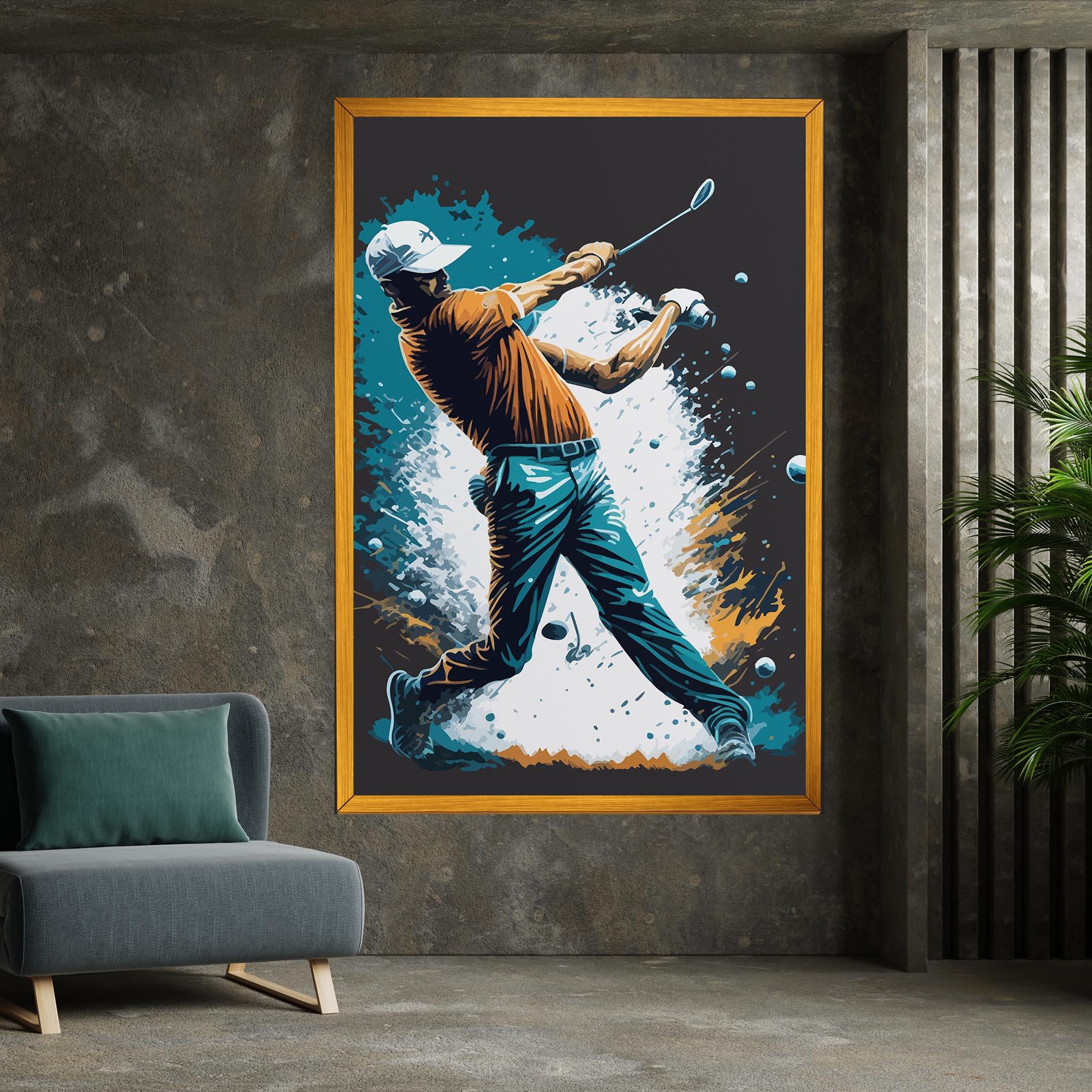 Картина на платно Golf On Grey mockup 7