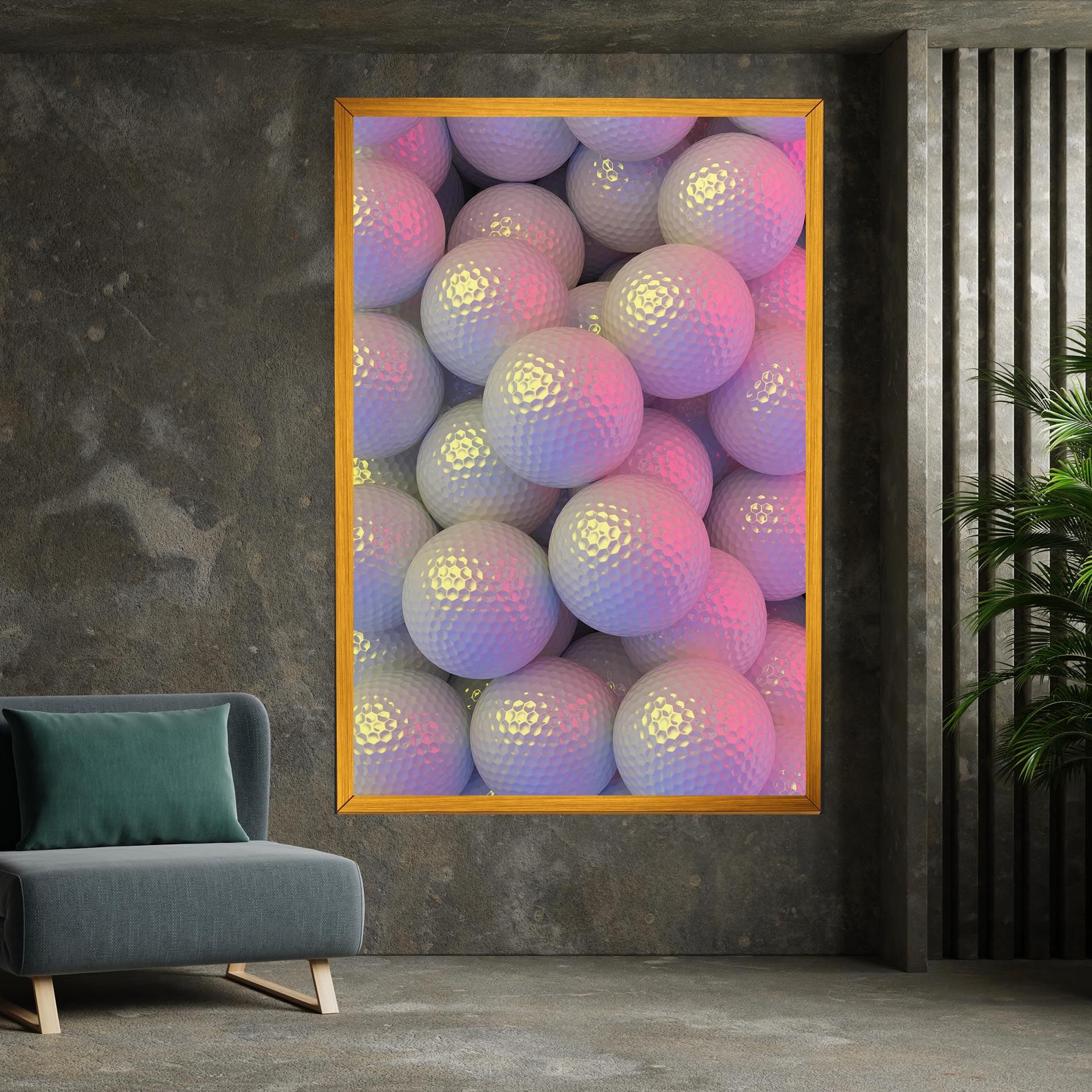 Purple Light Golf Ball mockup 7