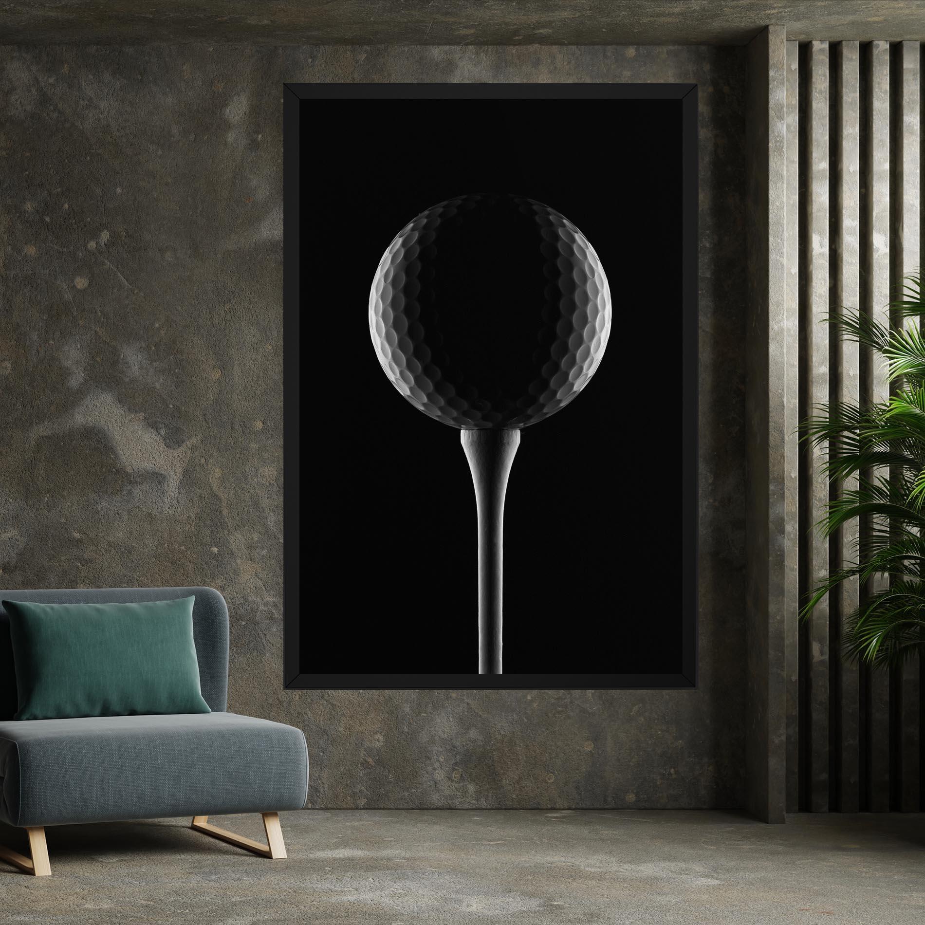 Картина на платно Golf Ball Black mockup 7
