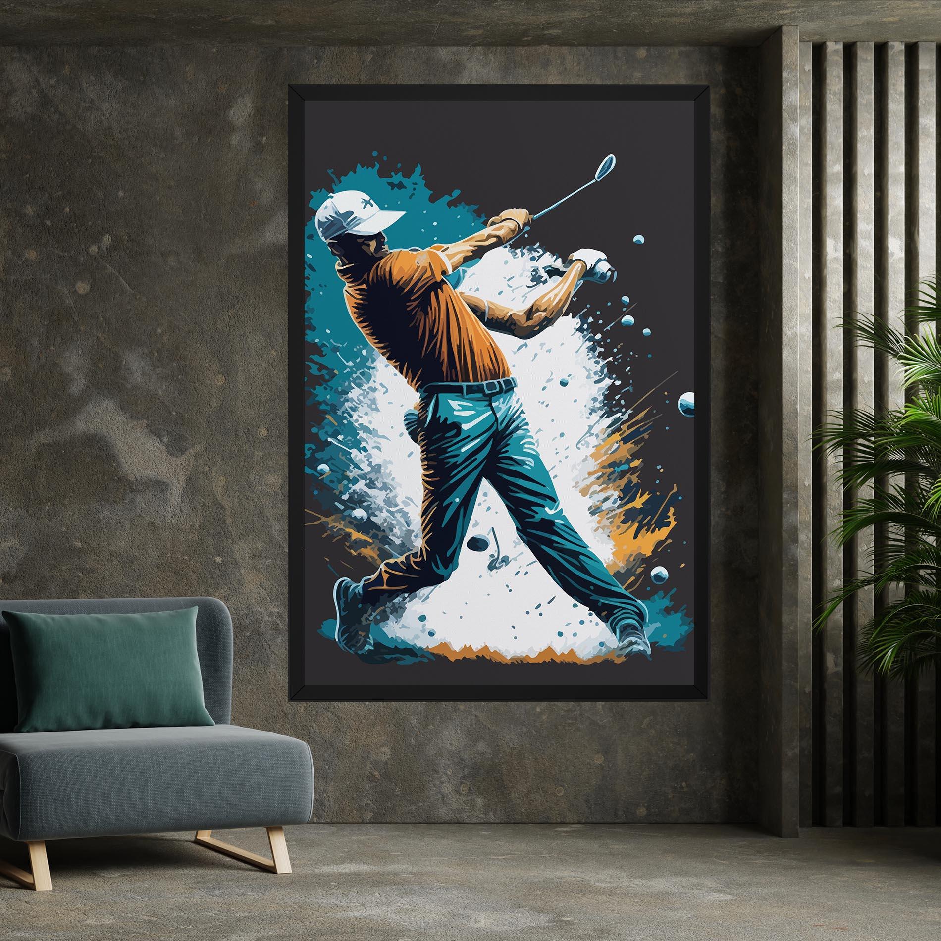 Картина на платно Golf On Grey mockup 7