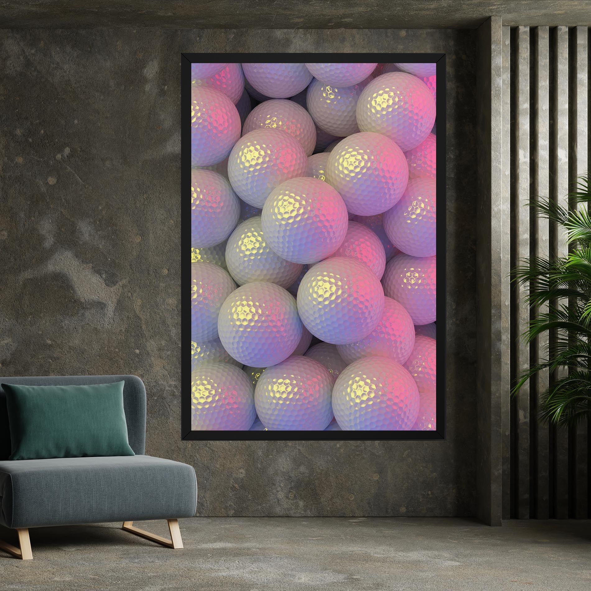 Purple Light Golf Ball mockup 7
