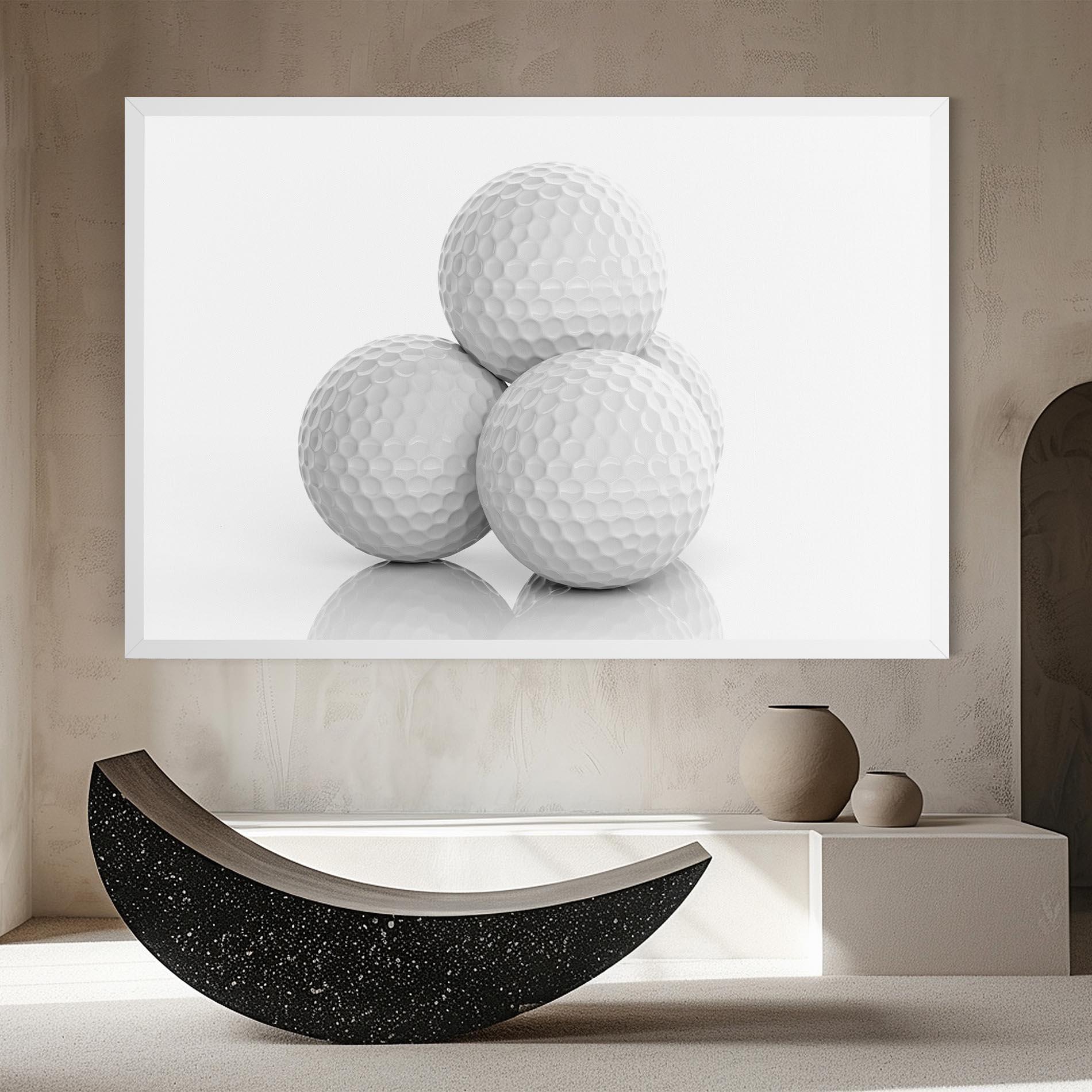 Картина на платно 3d Golf Balls mockup 8