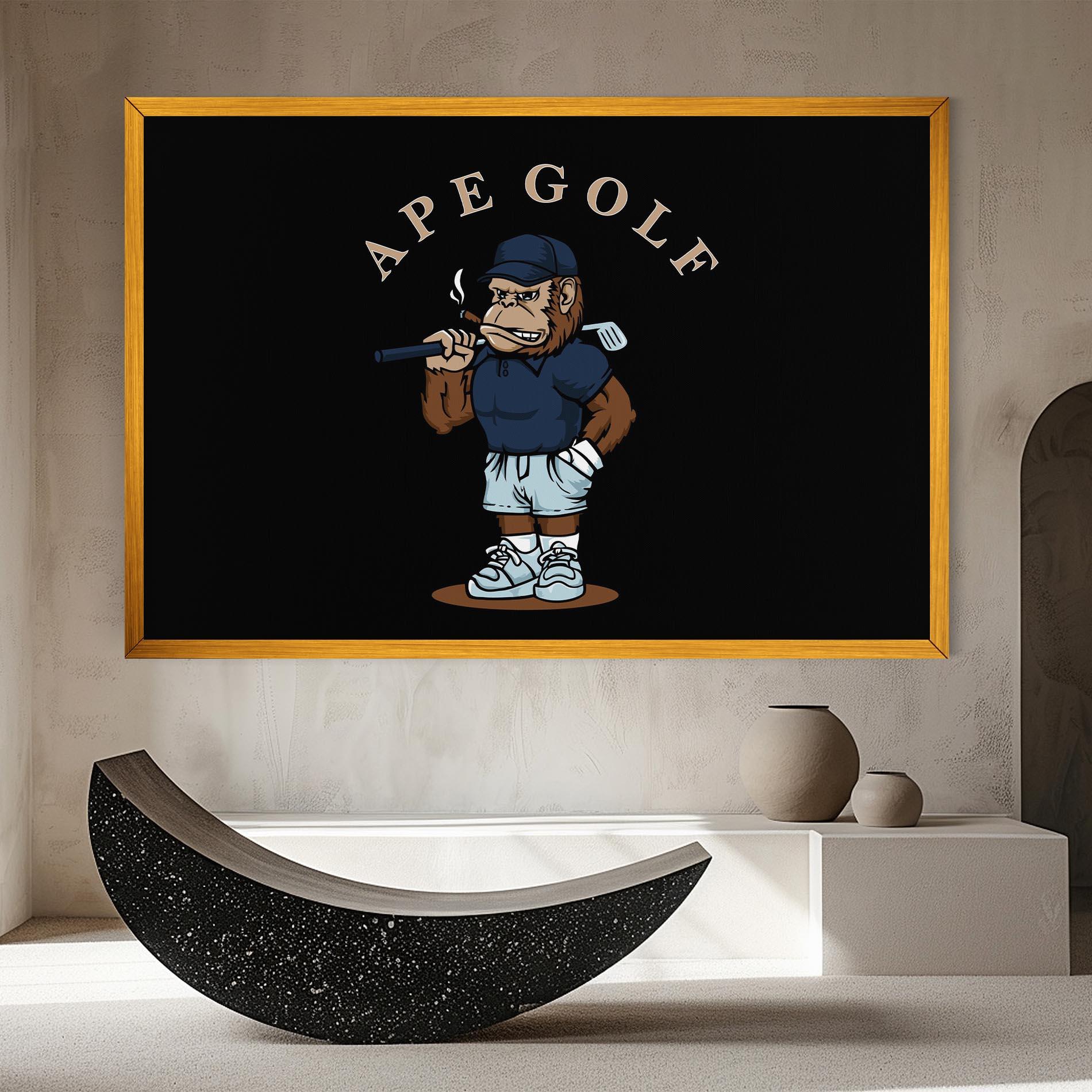 Картина на платно Ape Golf mockup 8