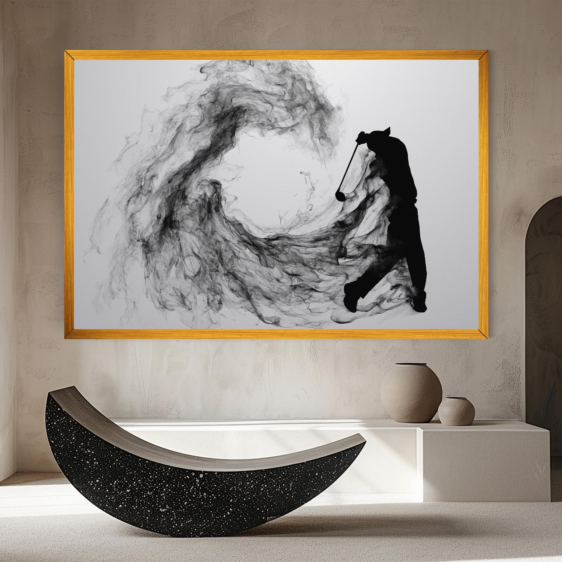 Картина на платно Black Smoke Golf mockup 8