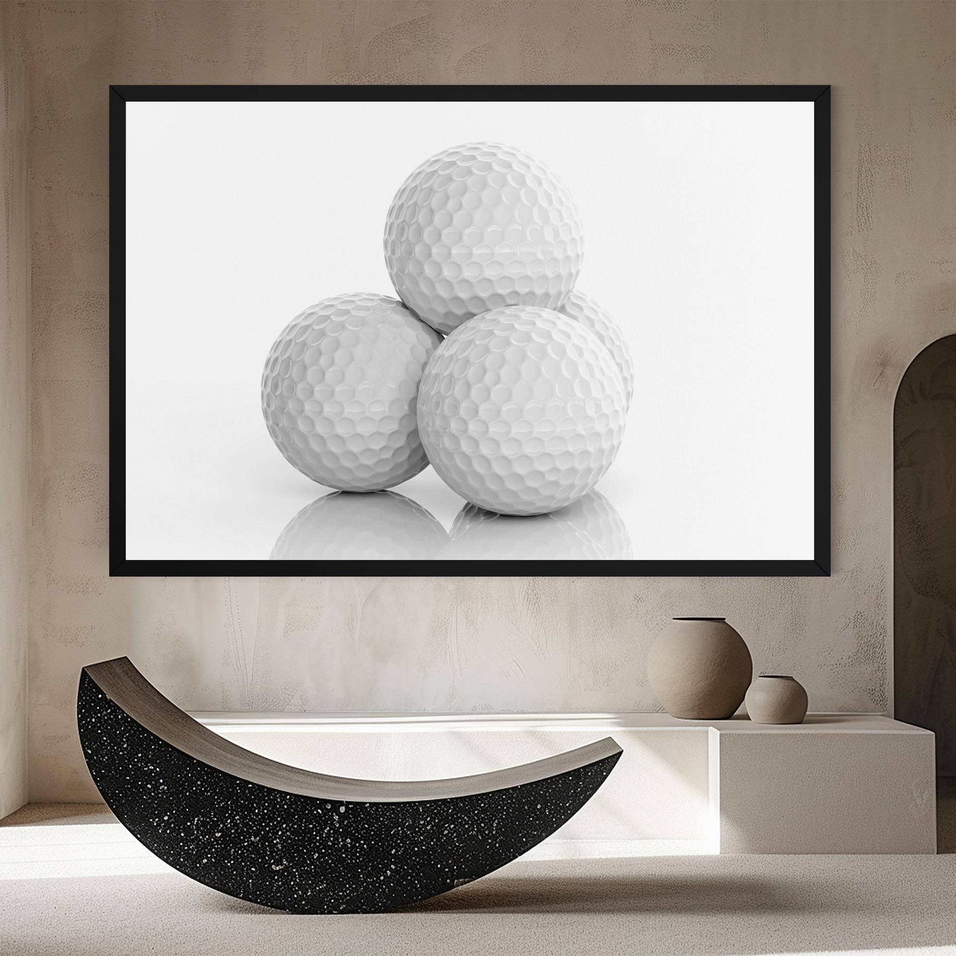 Картина на платно 3d Golf Balls mockup 8