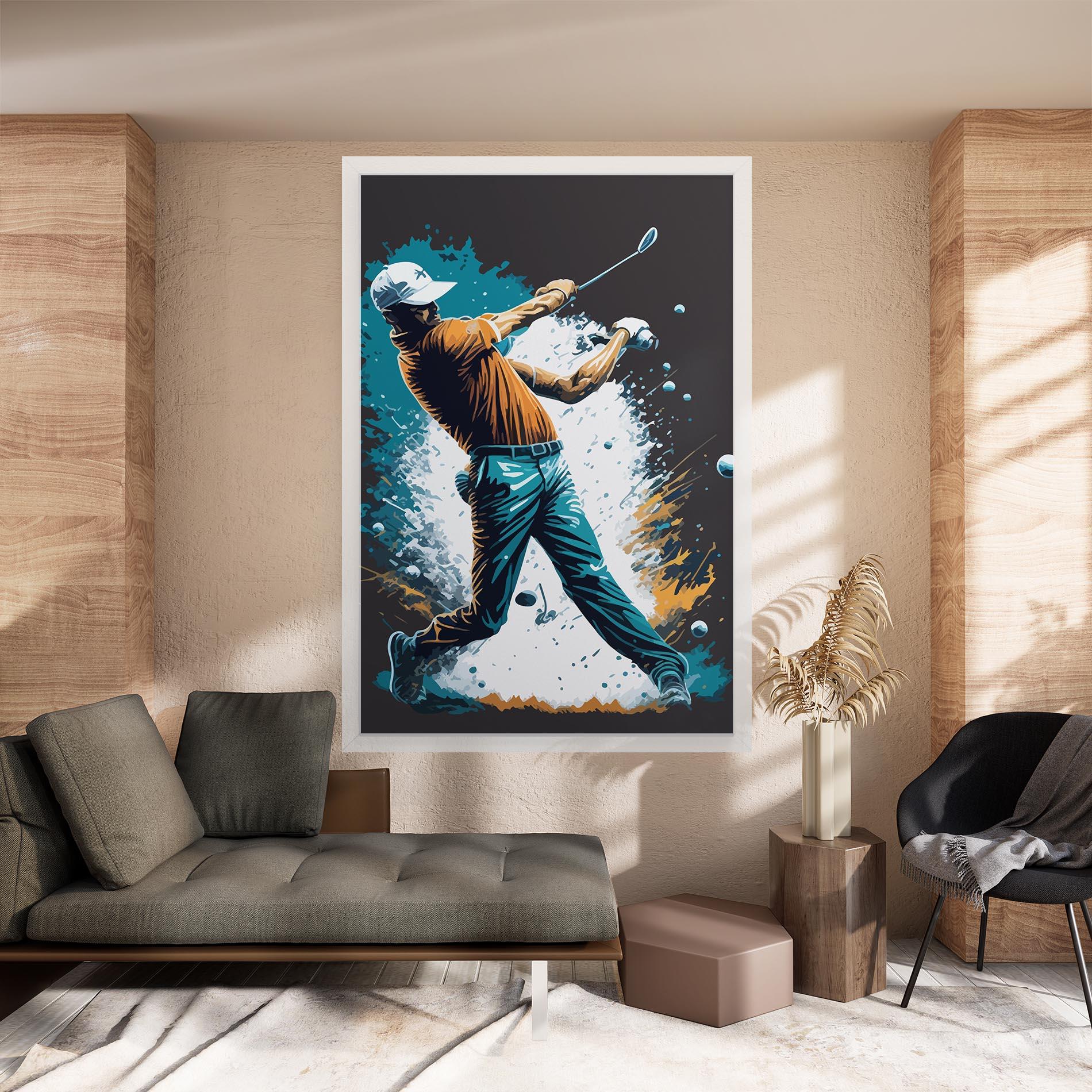 Картина на платно Golf On Grey mockup 8
