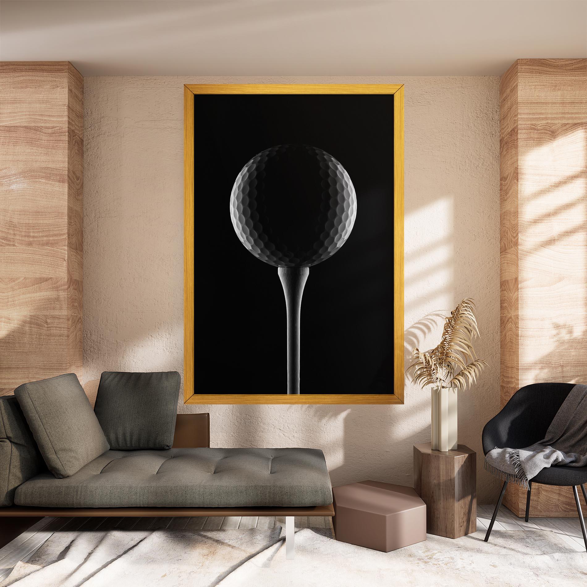 Картина на платно Golf Ball Black mockup 8