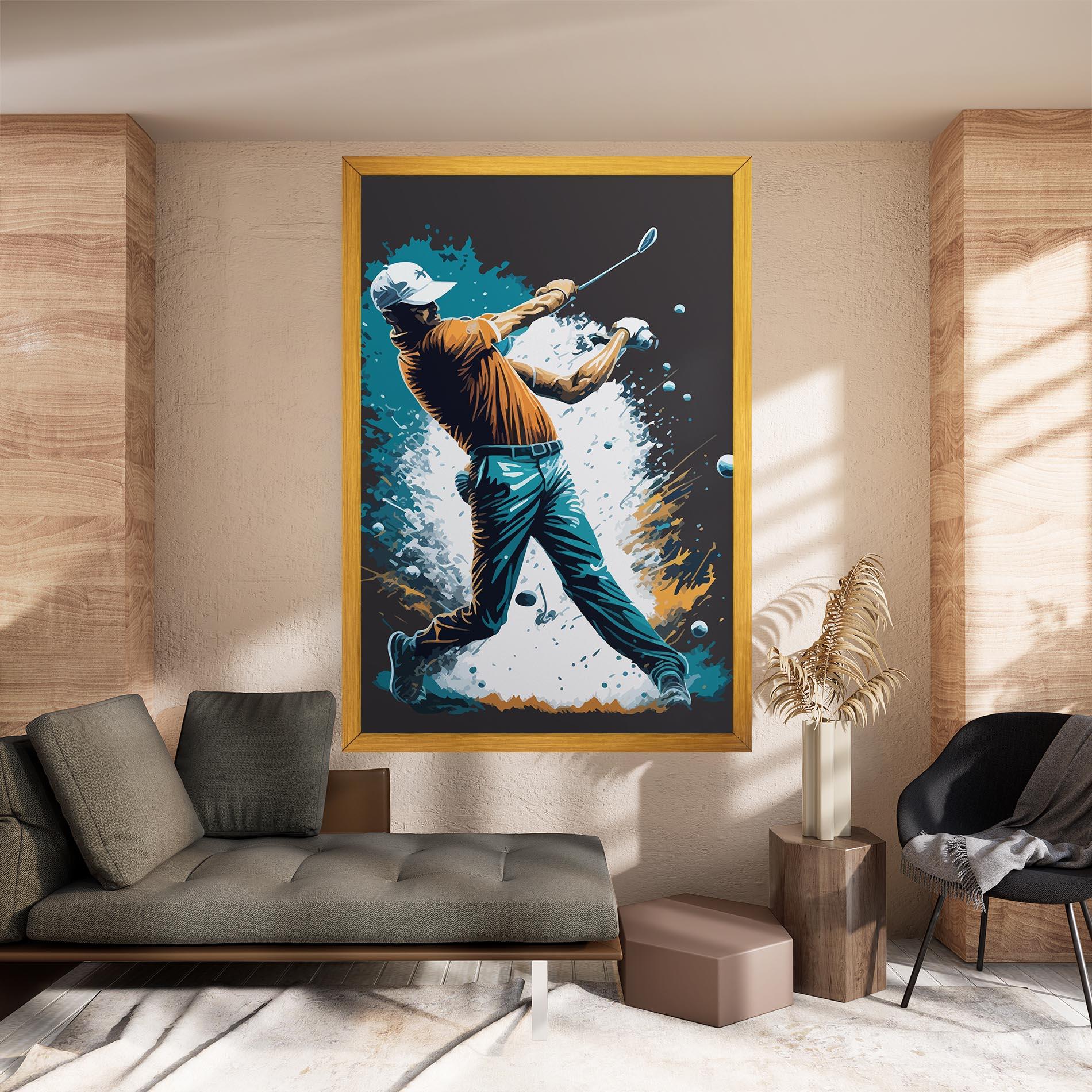 Картина на платно Golf On Grey mockup 8