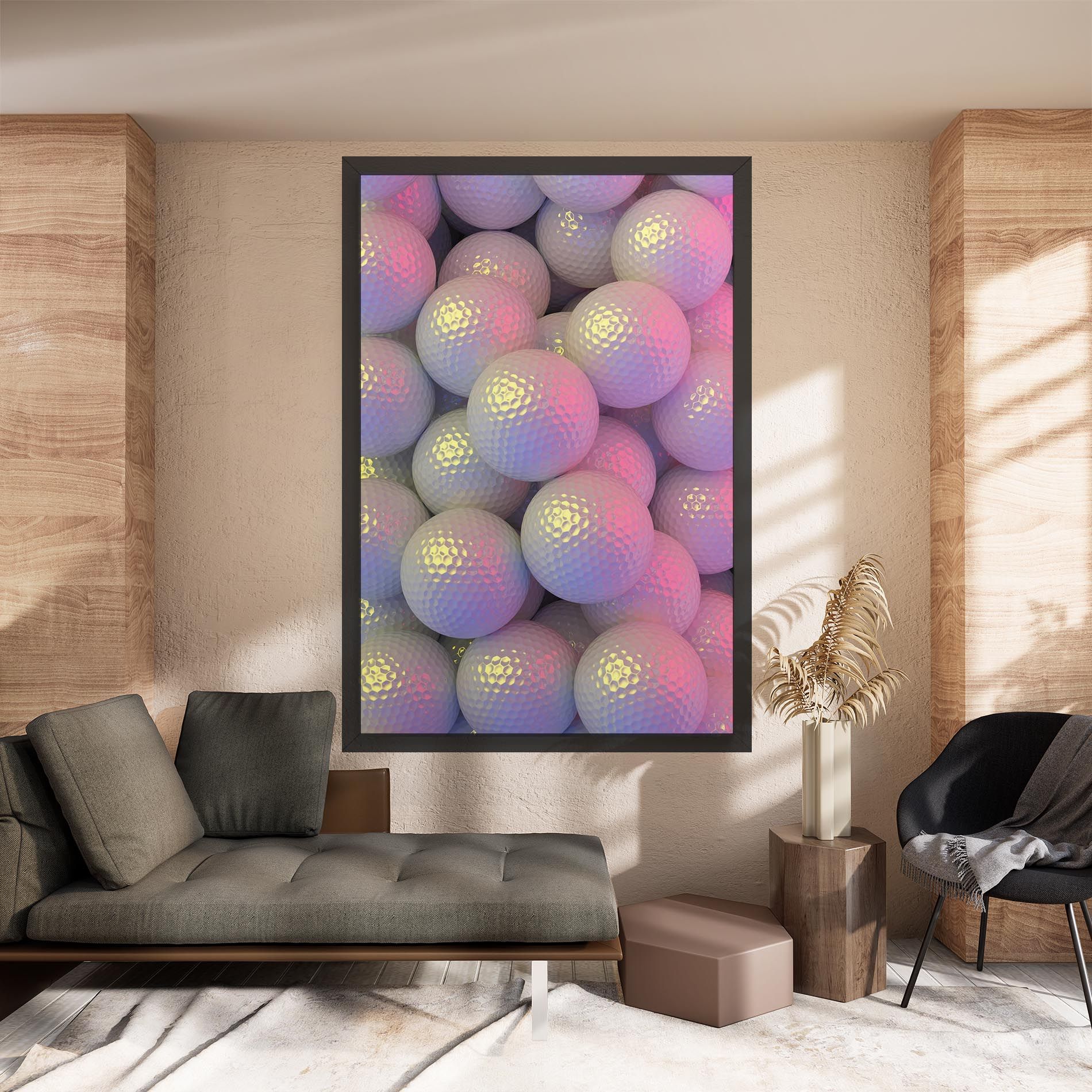 Purple Light Golf Ball mockup 8