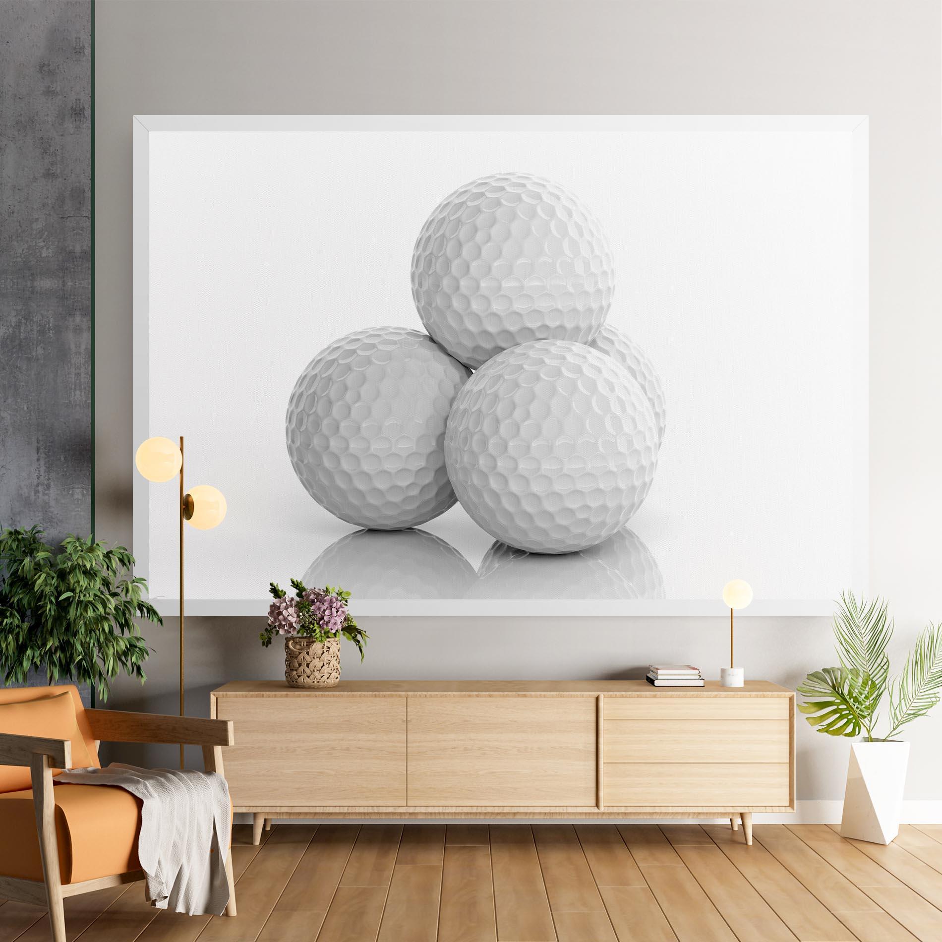 Картина на платно 3d Golf Balls mockup 9